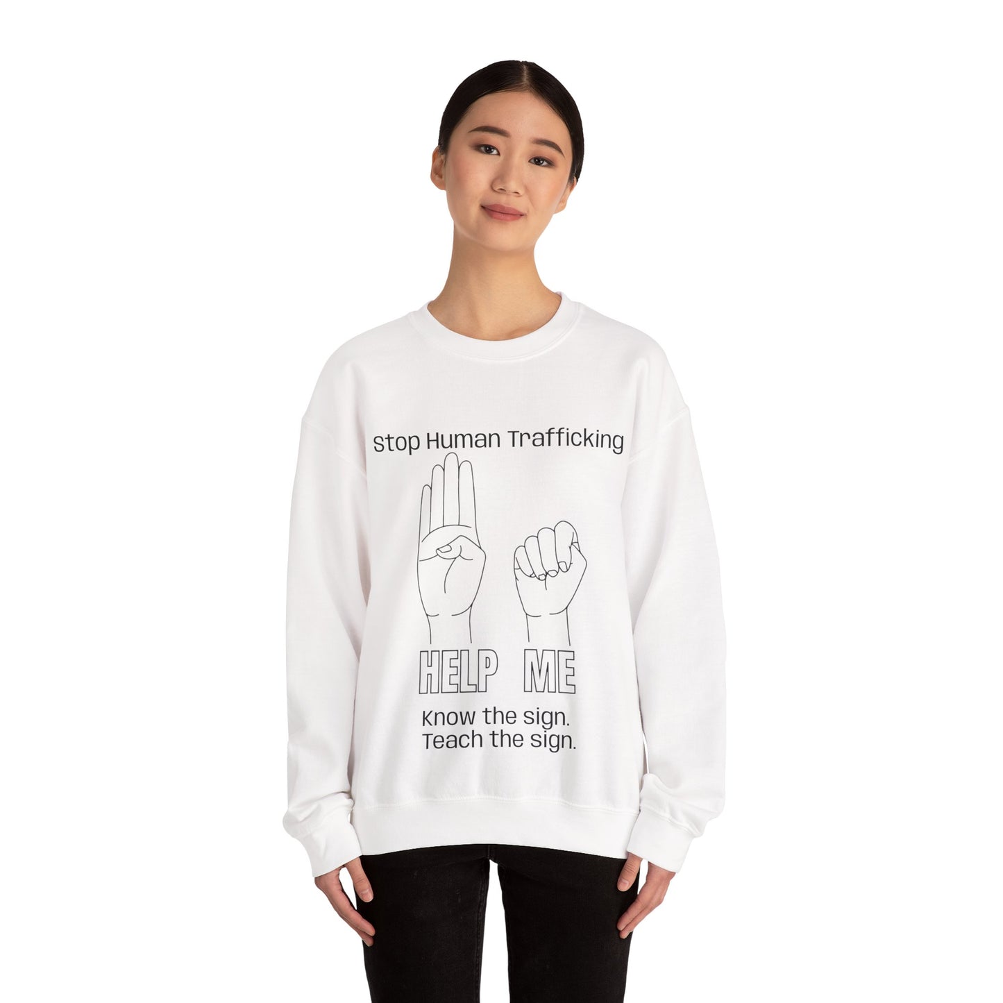 Human Trafficking Hand Sign Sweatshirt