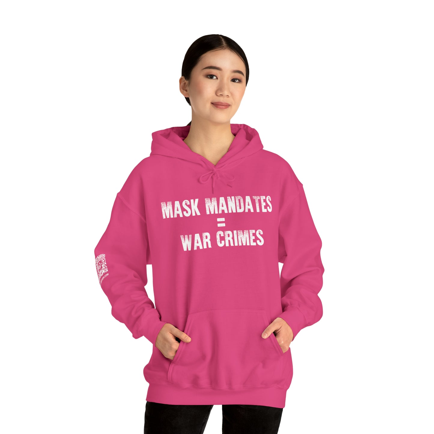 Mask Mandates = War Crimes Unisex Heavy Blend™ Hooded Sweatshirt