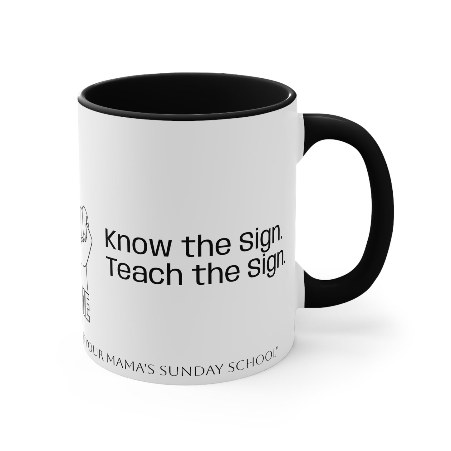 Human Trafficking Hand Sign Coffee Mug