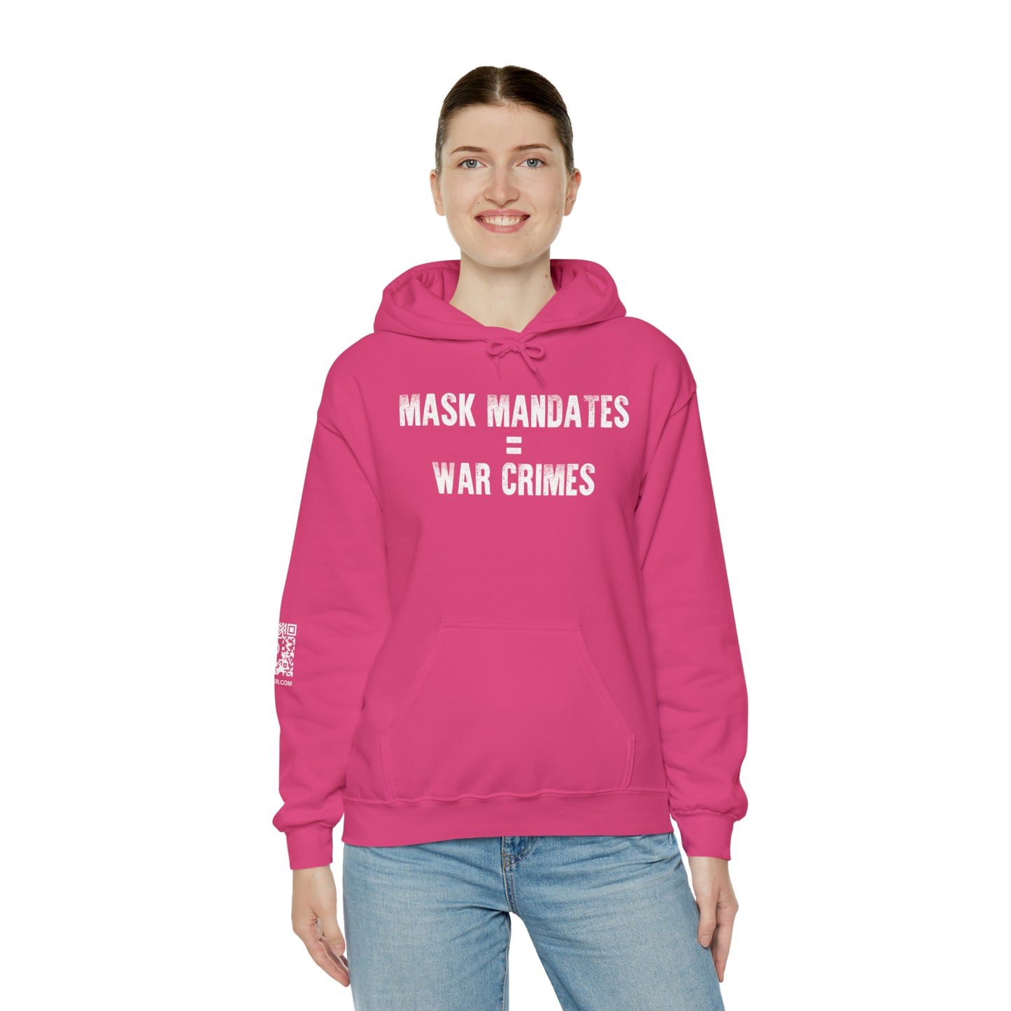 Mask Mandates = War Crimes Unisex Heavy Blend™ Hooded Sweatshirt