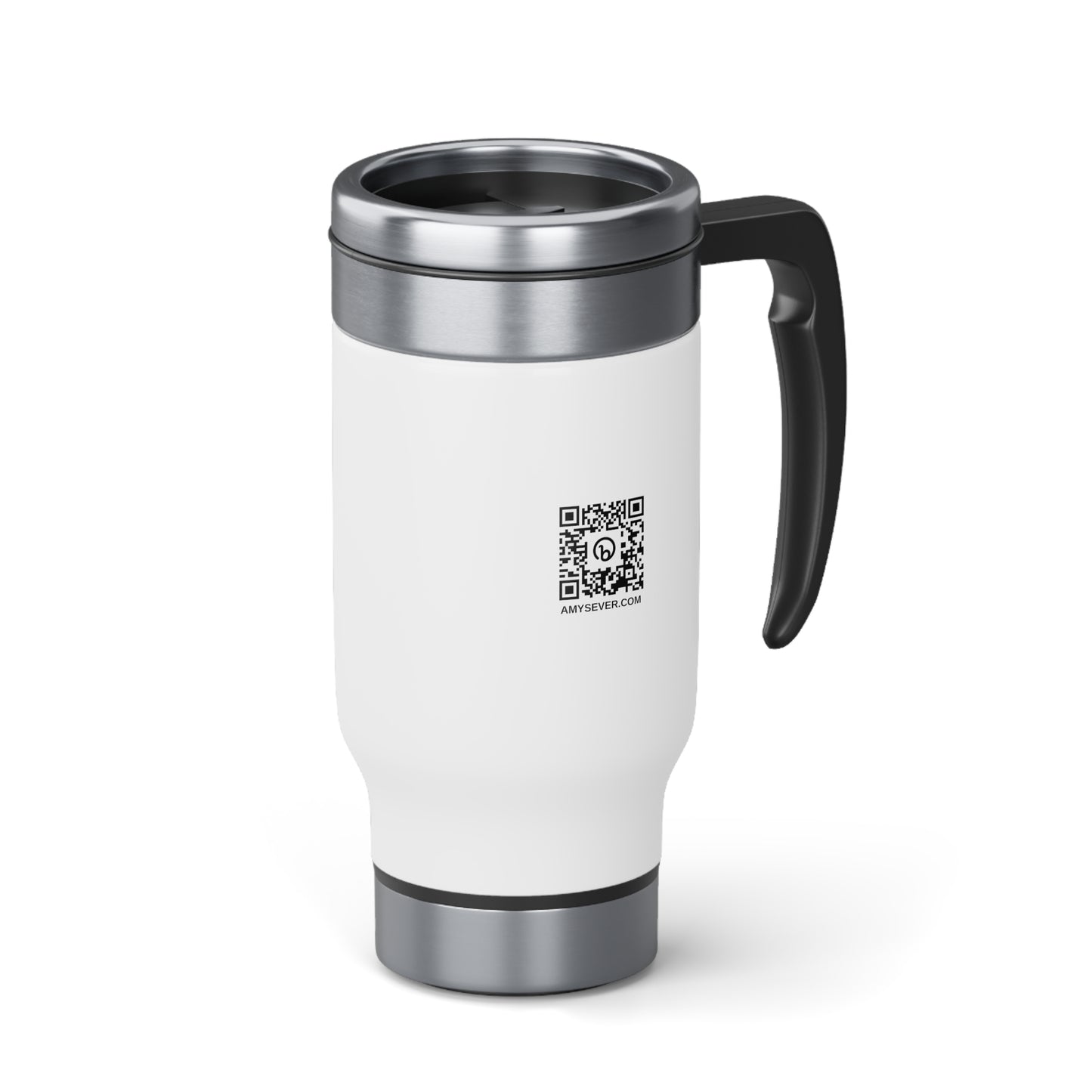 AS Logo Stainless Steel Travel Mug with Handle, 14oz