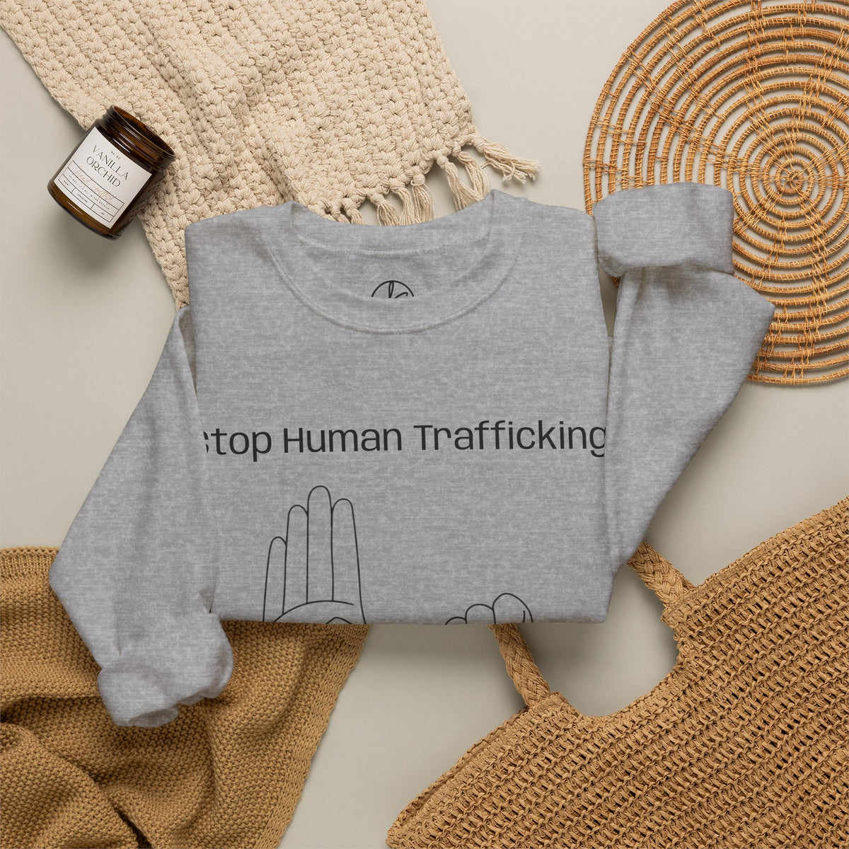 Human Trafficking Hand Sign Sweatshirt
