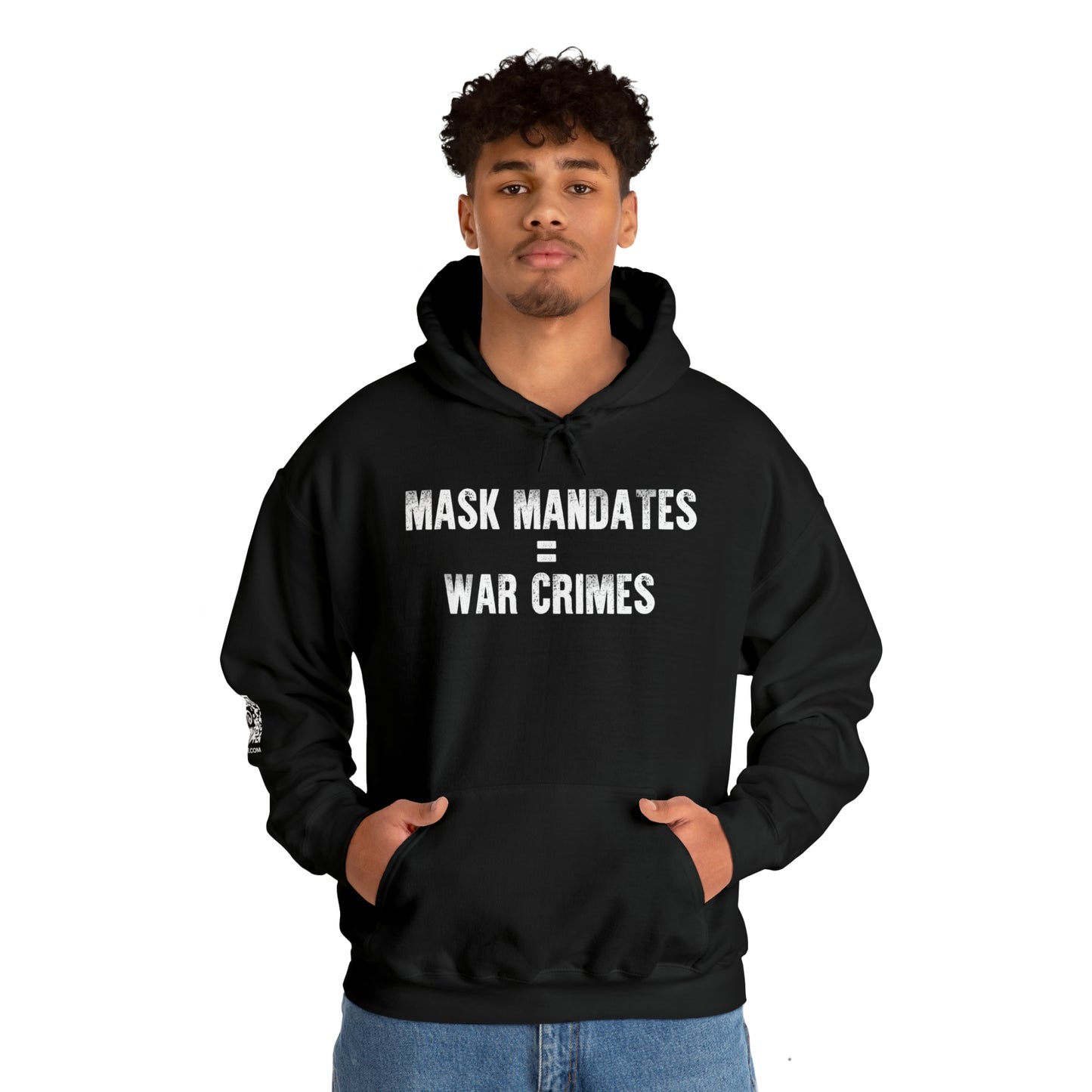 Mask Mandates = War Crimes Unisex Heavy Blend™ Hooded Sweatshirt