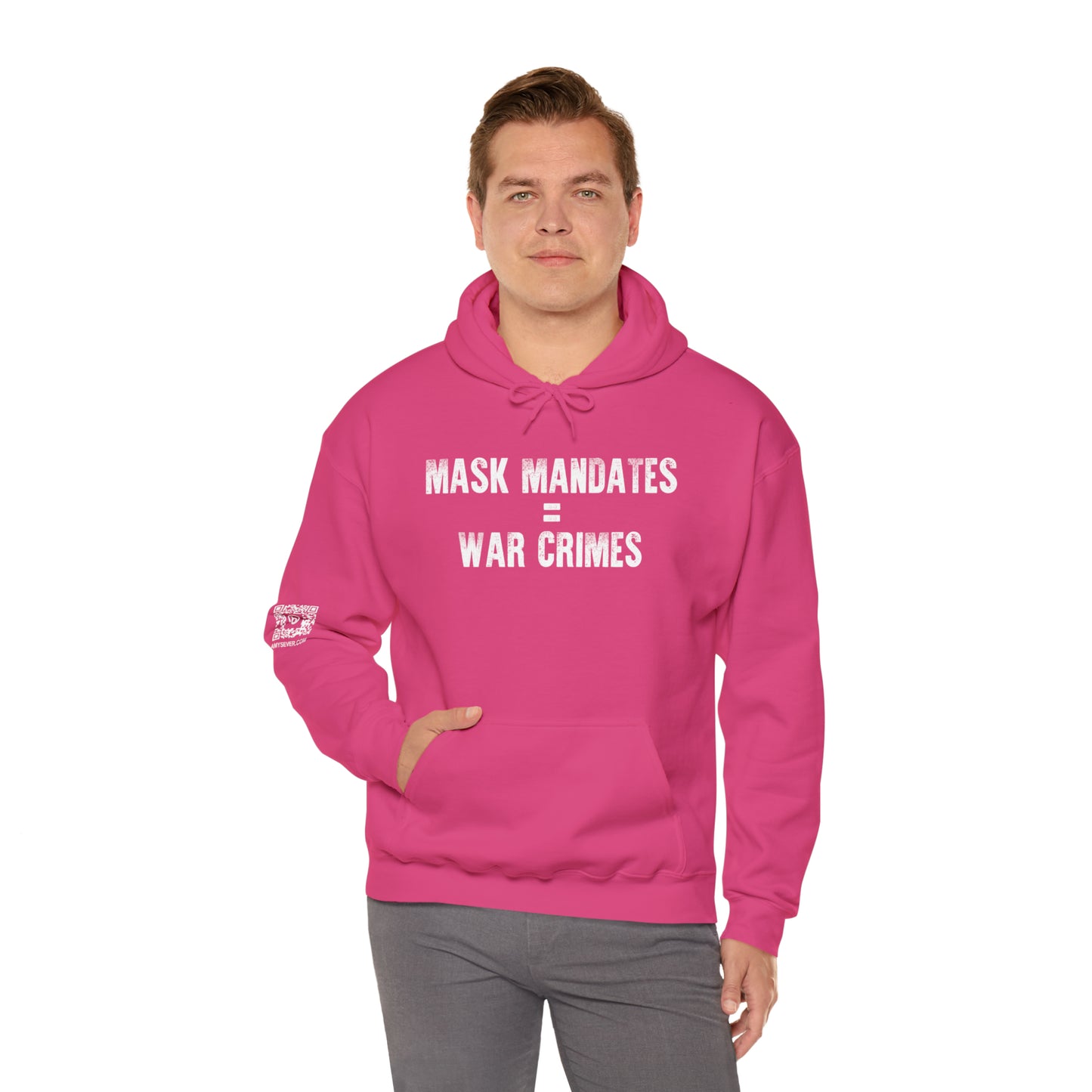 Mask Mandates = War Crimes Unisex Heavy Blend™ Hooded Sweatshirt