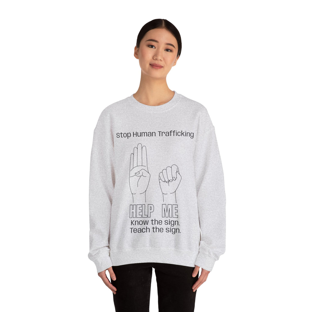 Human Trafficking Hand Sign Sweatshirt
