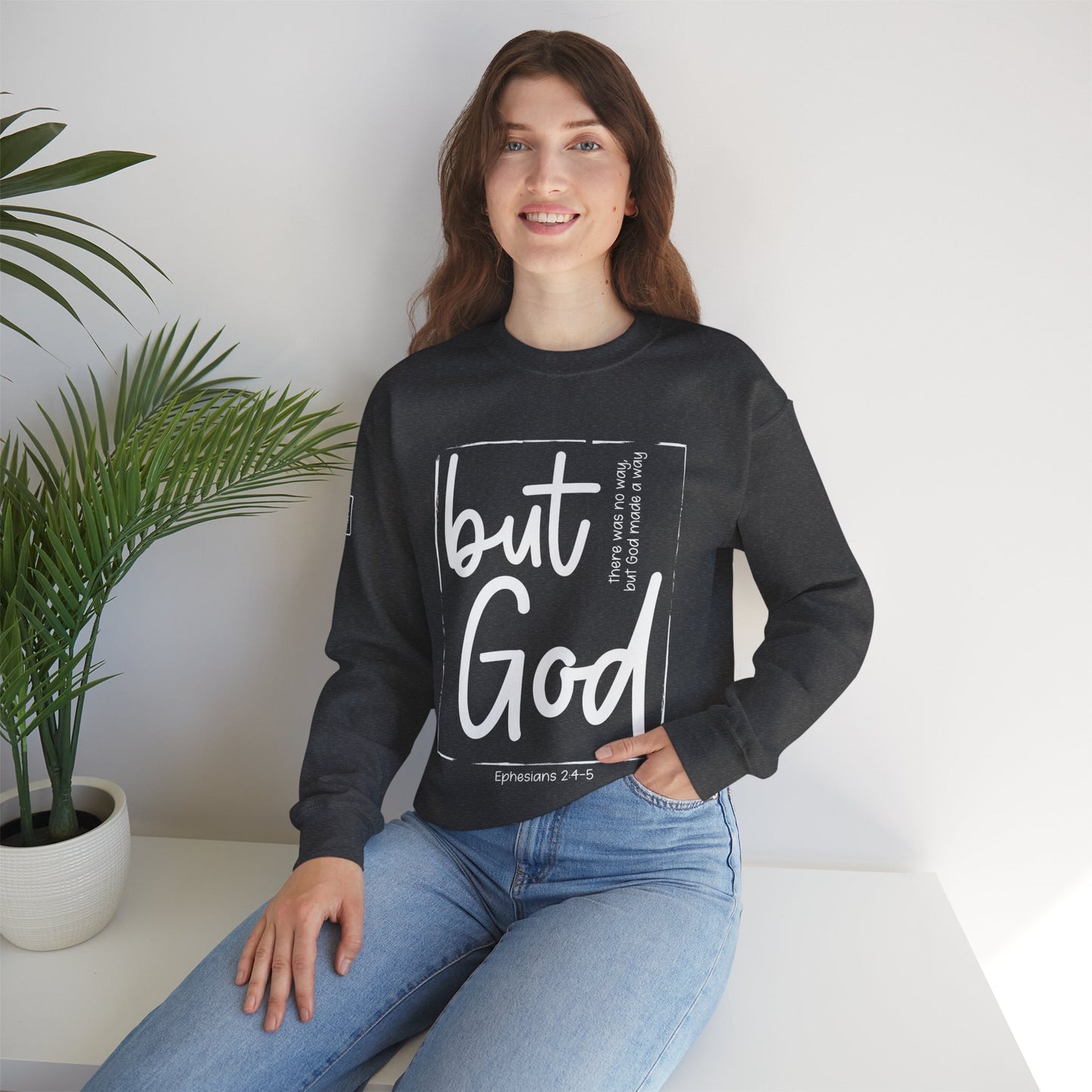 But God Unisex Heavy Blend™ Crewneck Sweatshirt