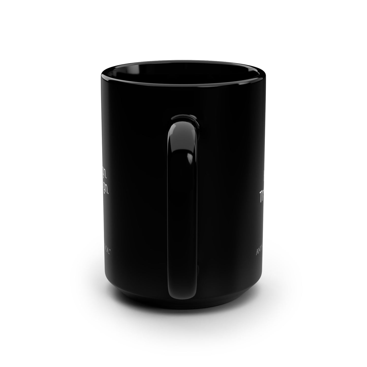 Human Trafficking Hand Sign Black Mug, 15oz