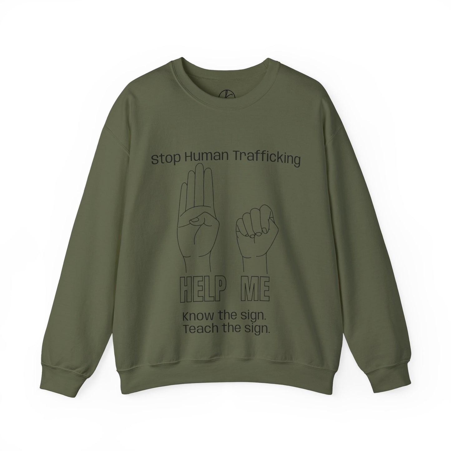 Human Trafficking Hand Sign Sweatshirt