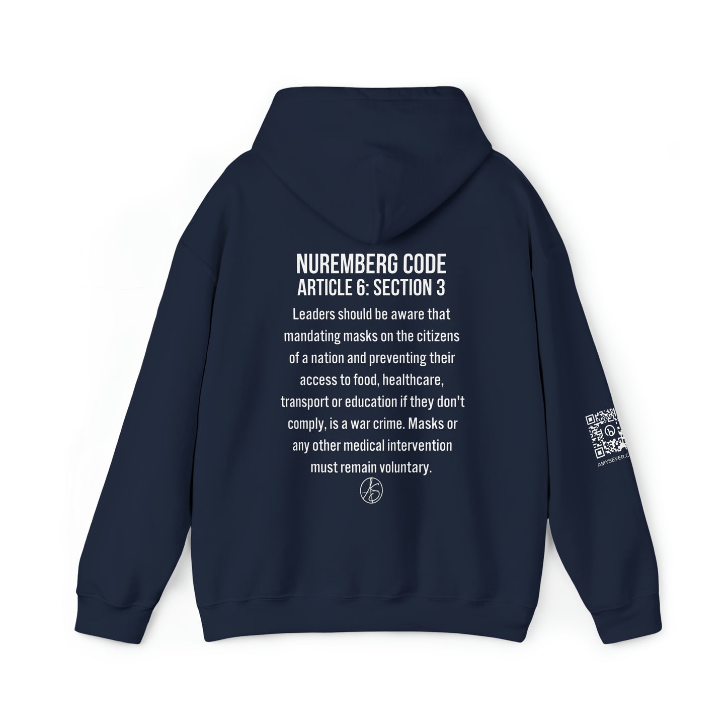 Mask Mandates = War Crimes Unisex Heavy Blend™ Hooded Sweatshirt