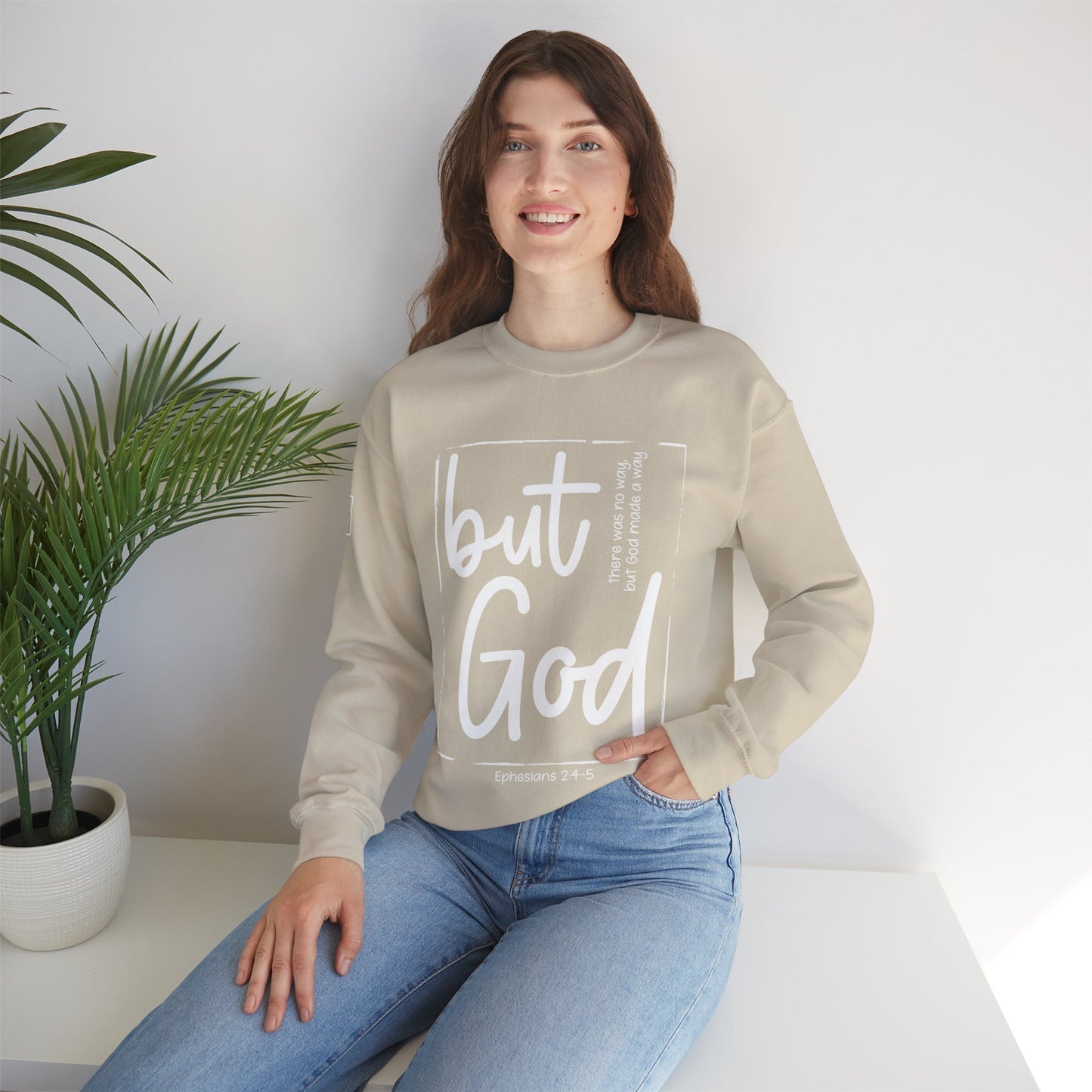 But God Unisex Heavy Blend™ Crewneck Sweatshirt