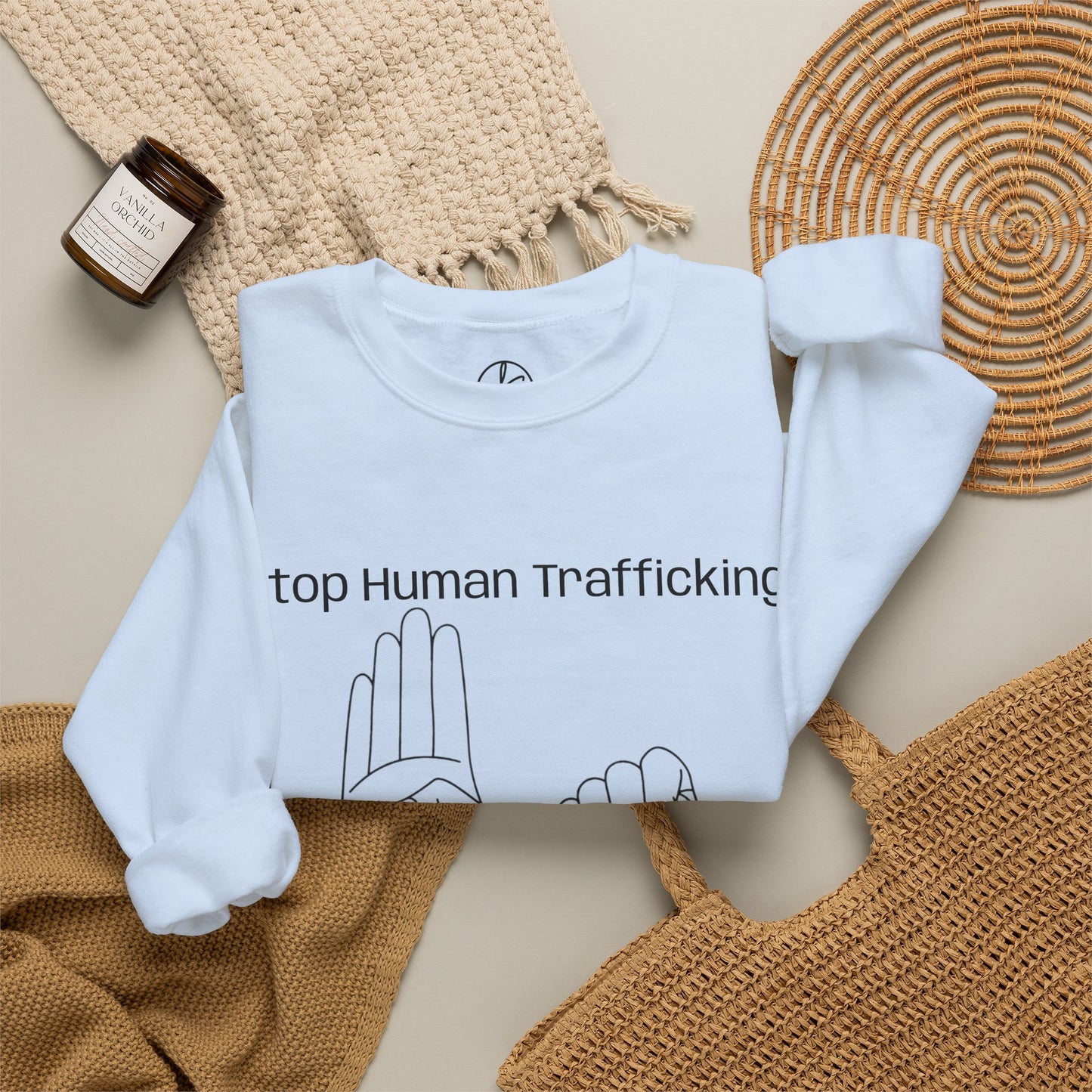 Human Trafficking Hand Sign Sweatshirt