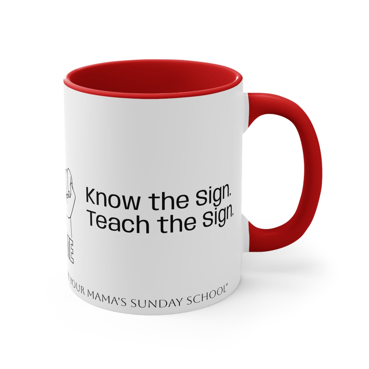 Human Trafficking Hand Sign Coffee Mug