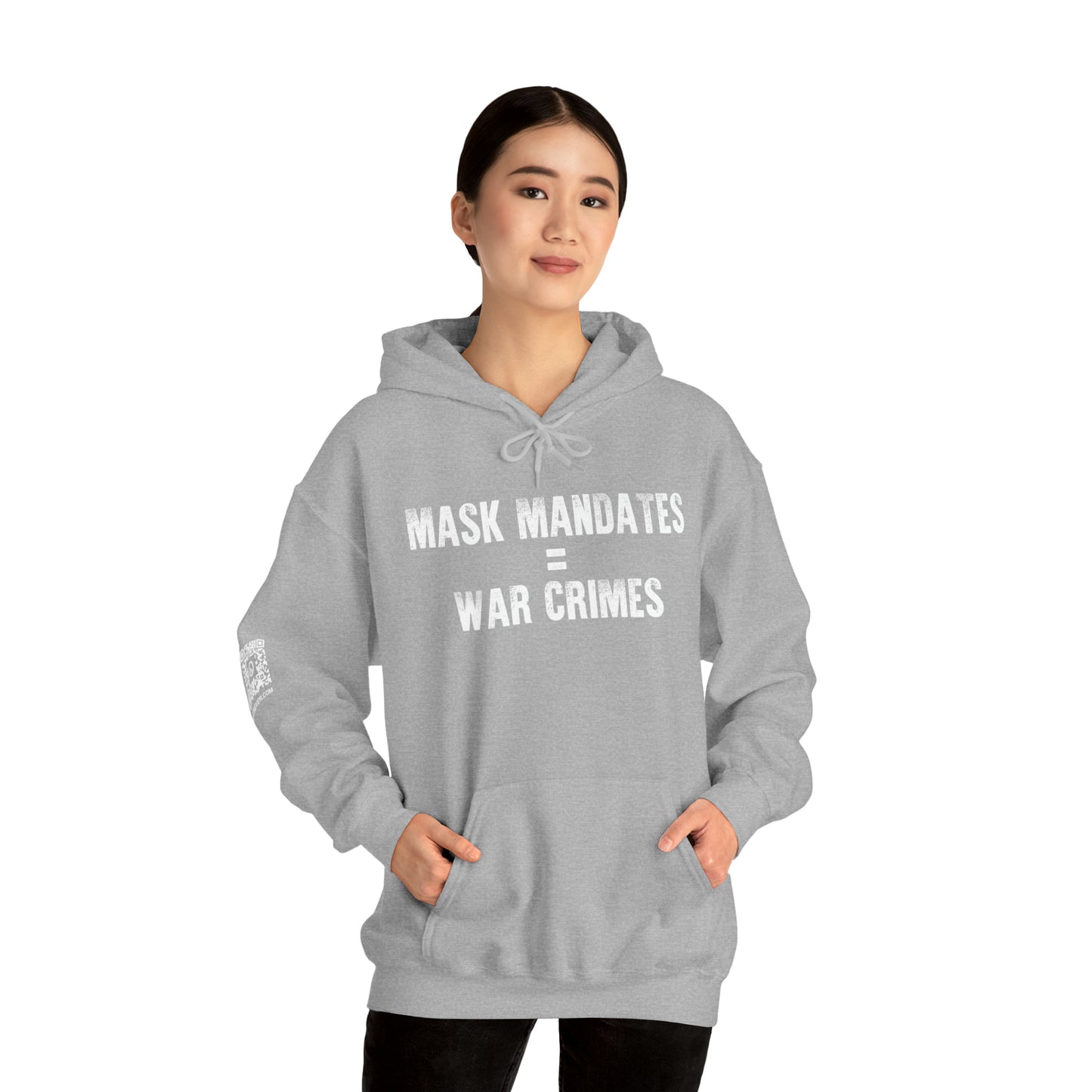 Mask Mandates = War Crimes Unisex Heavy Blend™ Hooded Sweatshirt