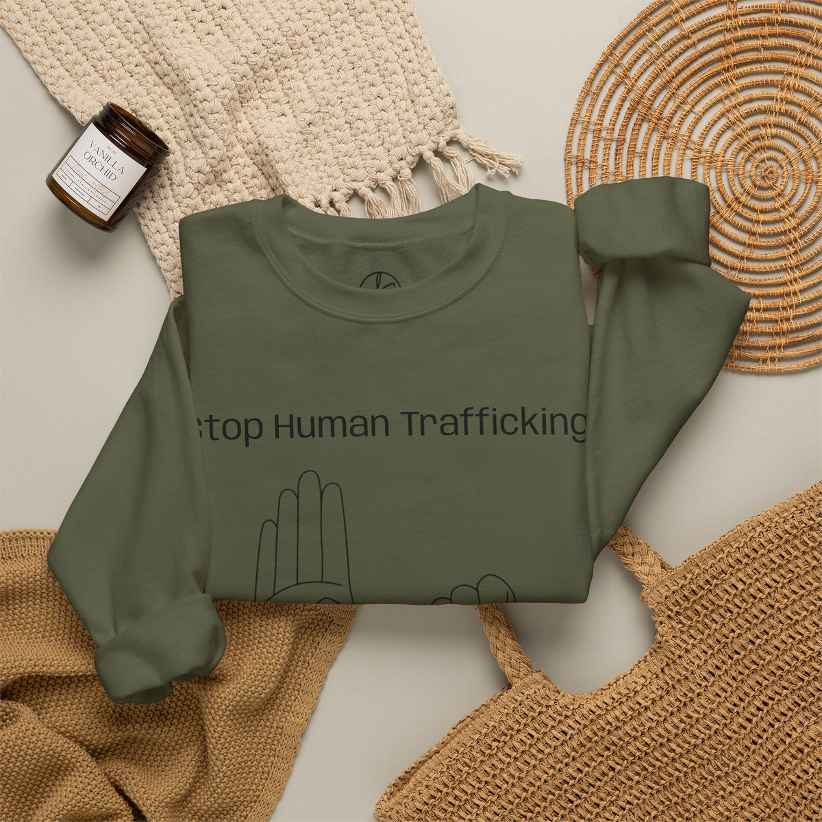 Human Trafficking Hand Sign Sweatshirt