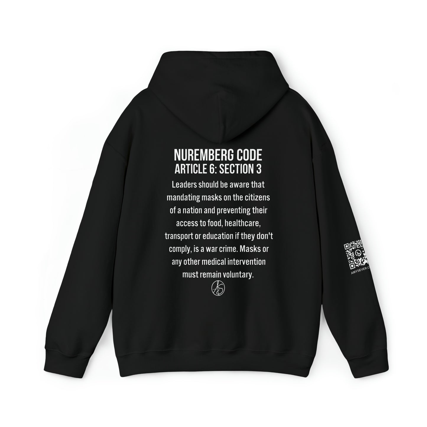 Mask Mandates = War Crimes Unisex Heavy Blend™ Hooded Sweatshirt