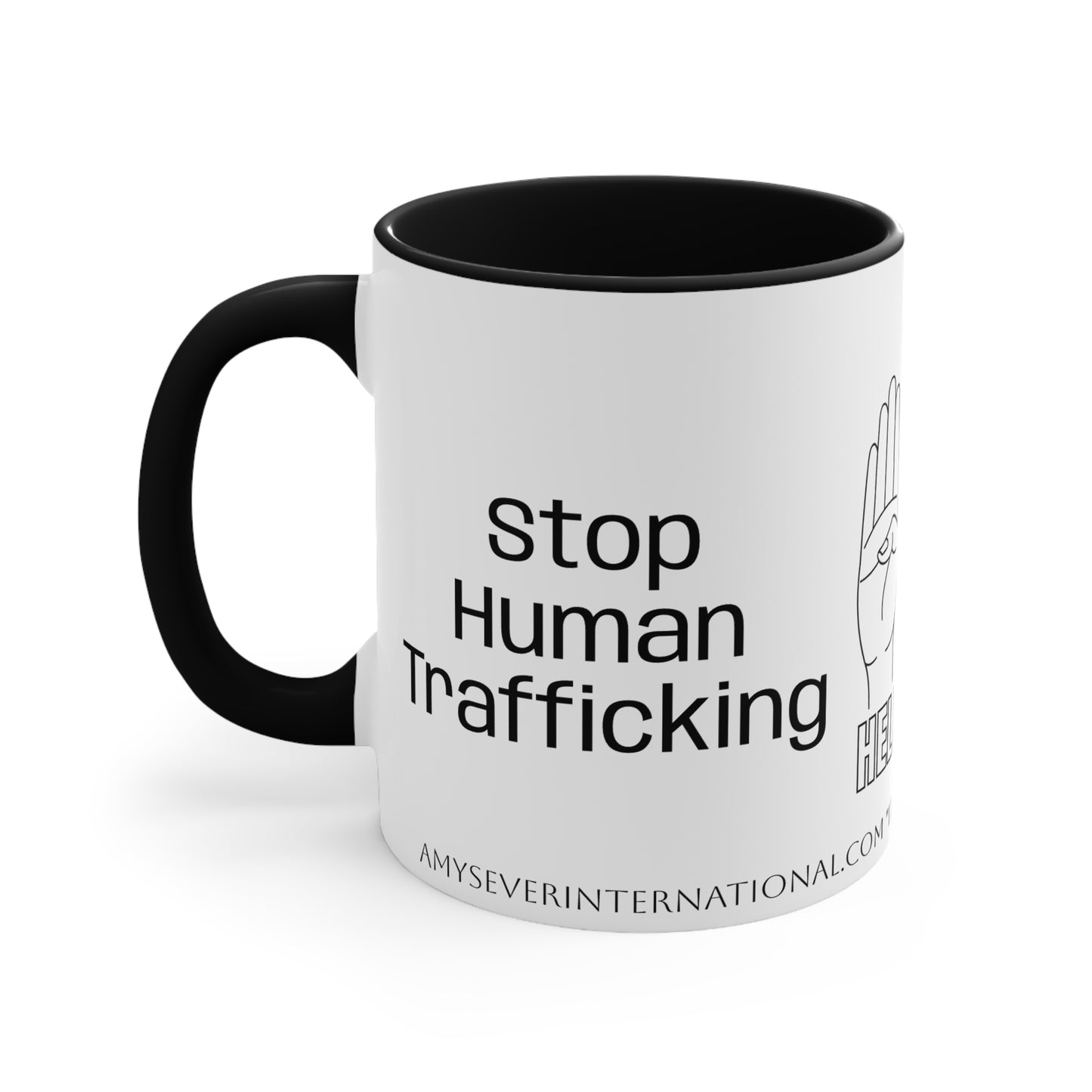 Human Trafficking Hand Sign Coffee Mug