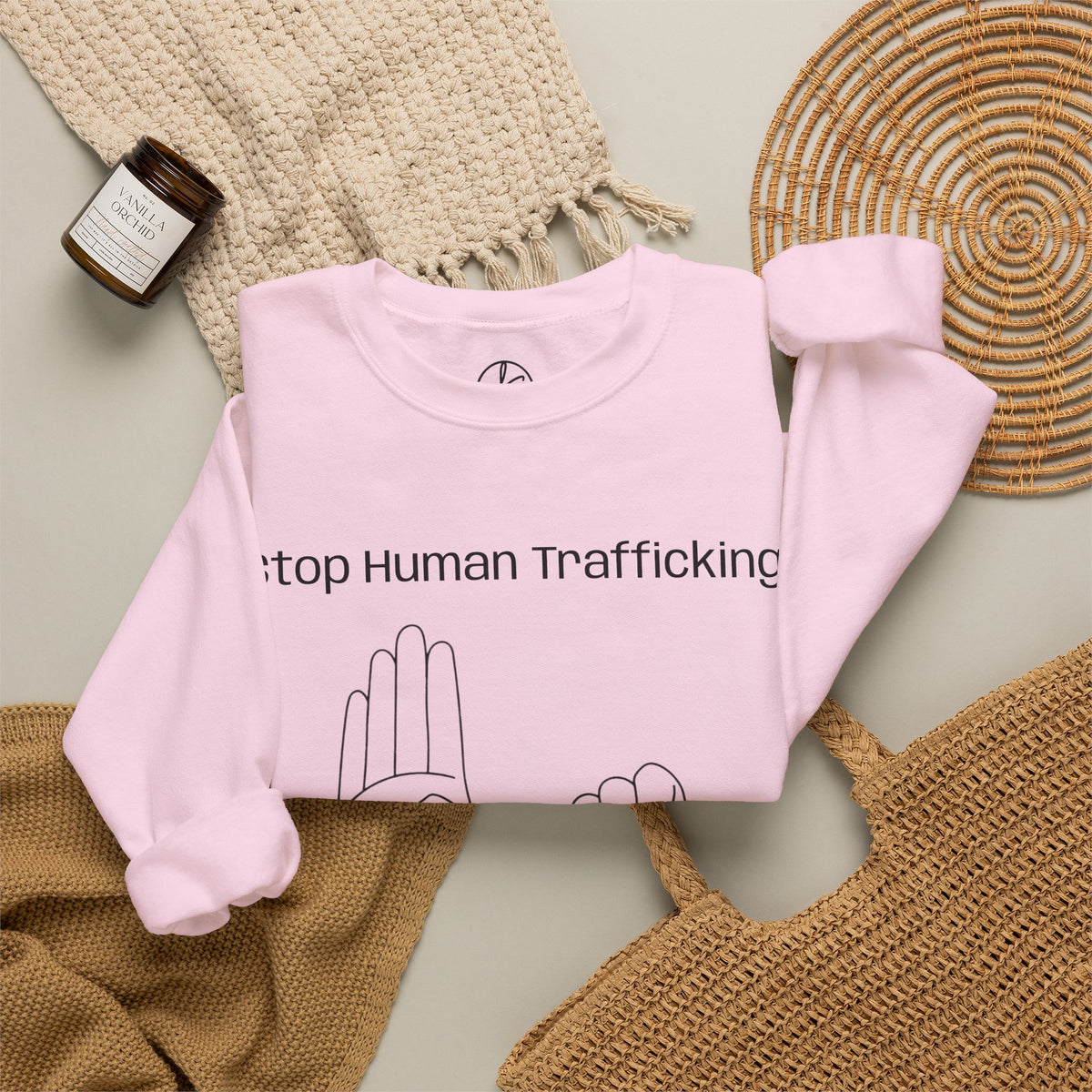 Human Trafficking Hand Sign Sweatshirt