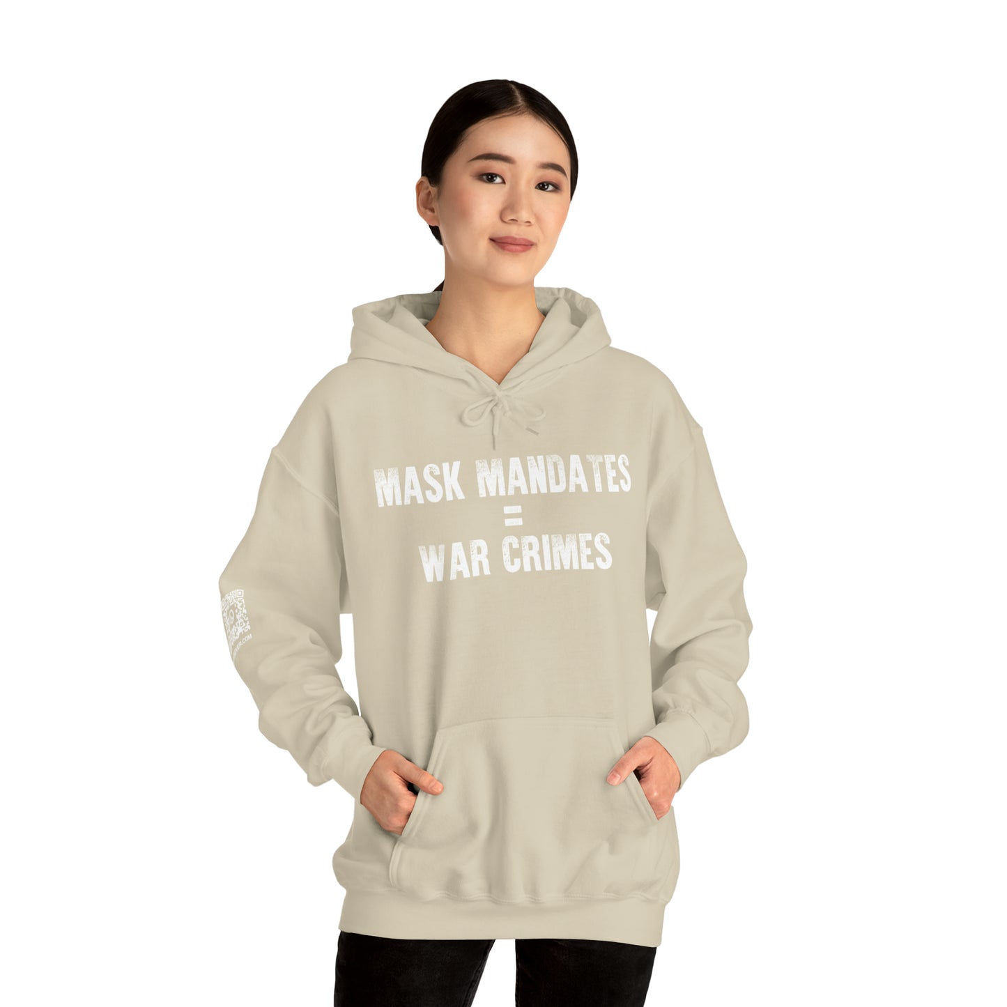 Mask Mandates = War Crimes Unisex Heavy Blend™ Hooded Sweatshirt