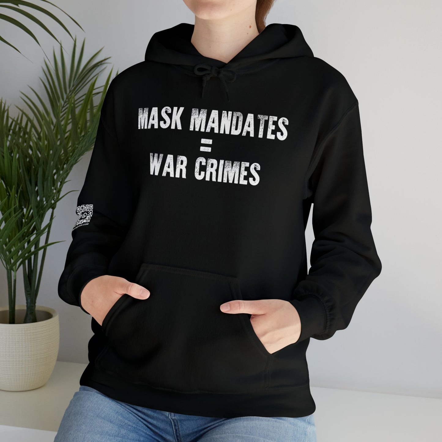 Mask Mandates = War Crimes Unisex Heavy Blend™ Hooded Sweatshirt