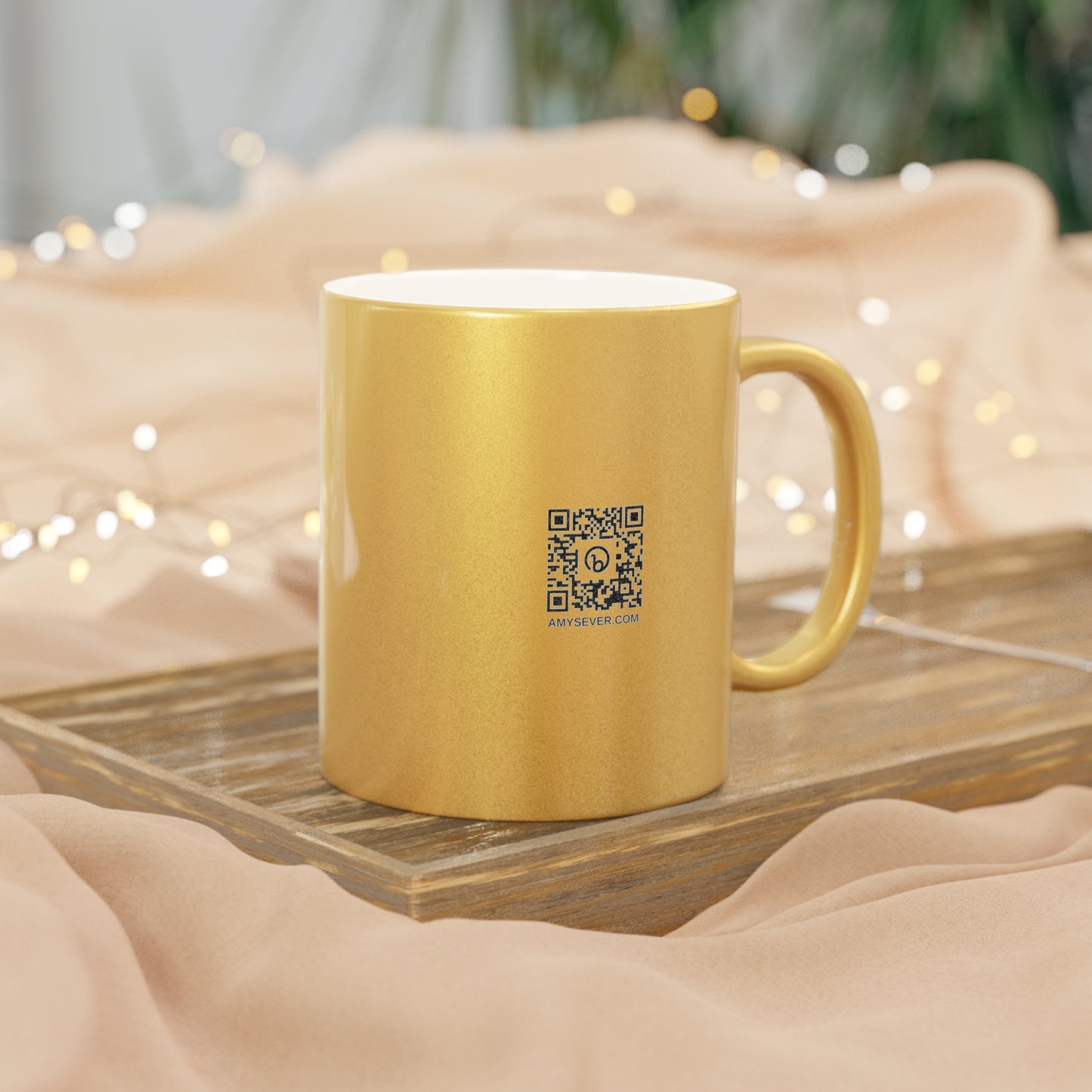 Joy To The World Gold Metallic Mug