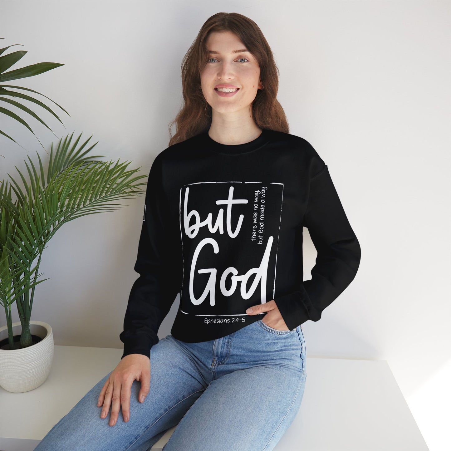 But God Unisex Heavy Blend™ Crewneck Sweatshirt