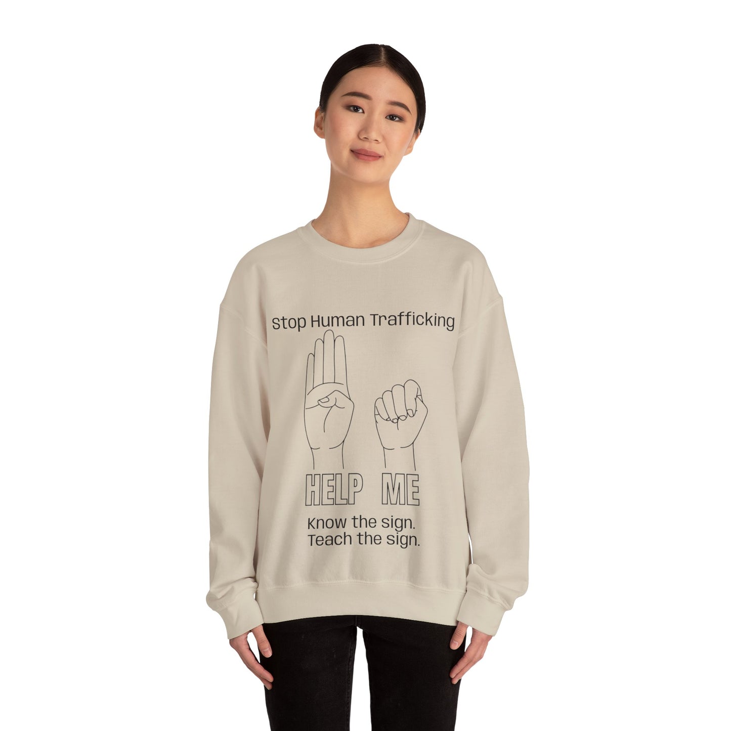 Human Trafficking Hand Sign Sweatshirt