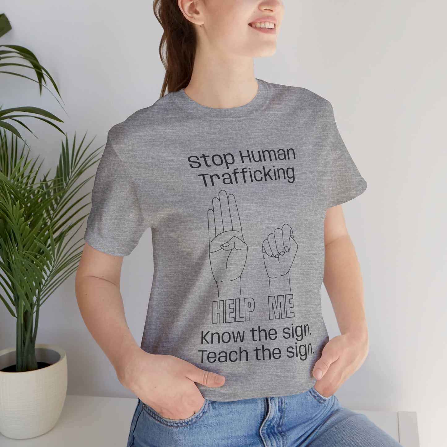 Human Trafficking Hand Sign Unisex Tee