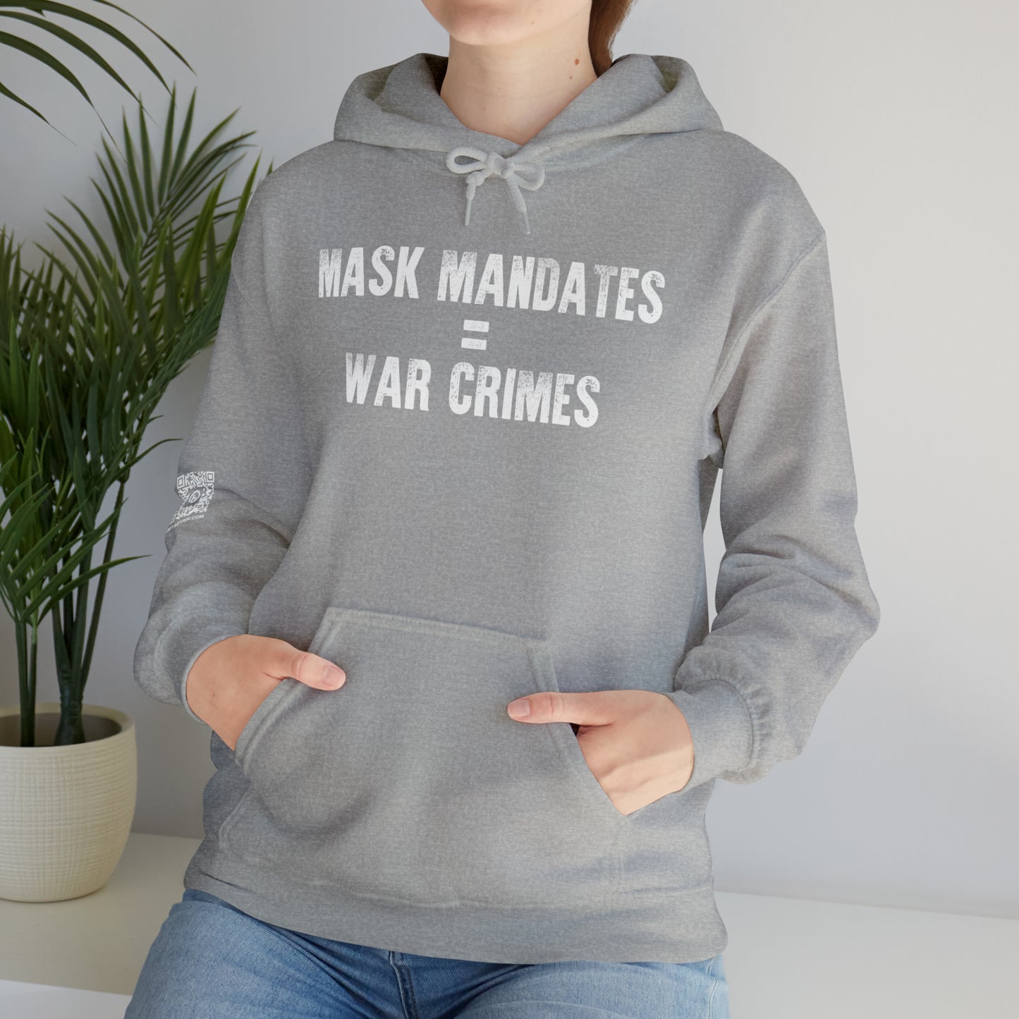 Mask Mandates = War Crimes Unisex Heavy Blend™ Hooded Sweatshirt