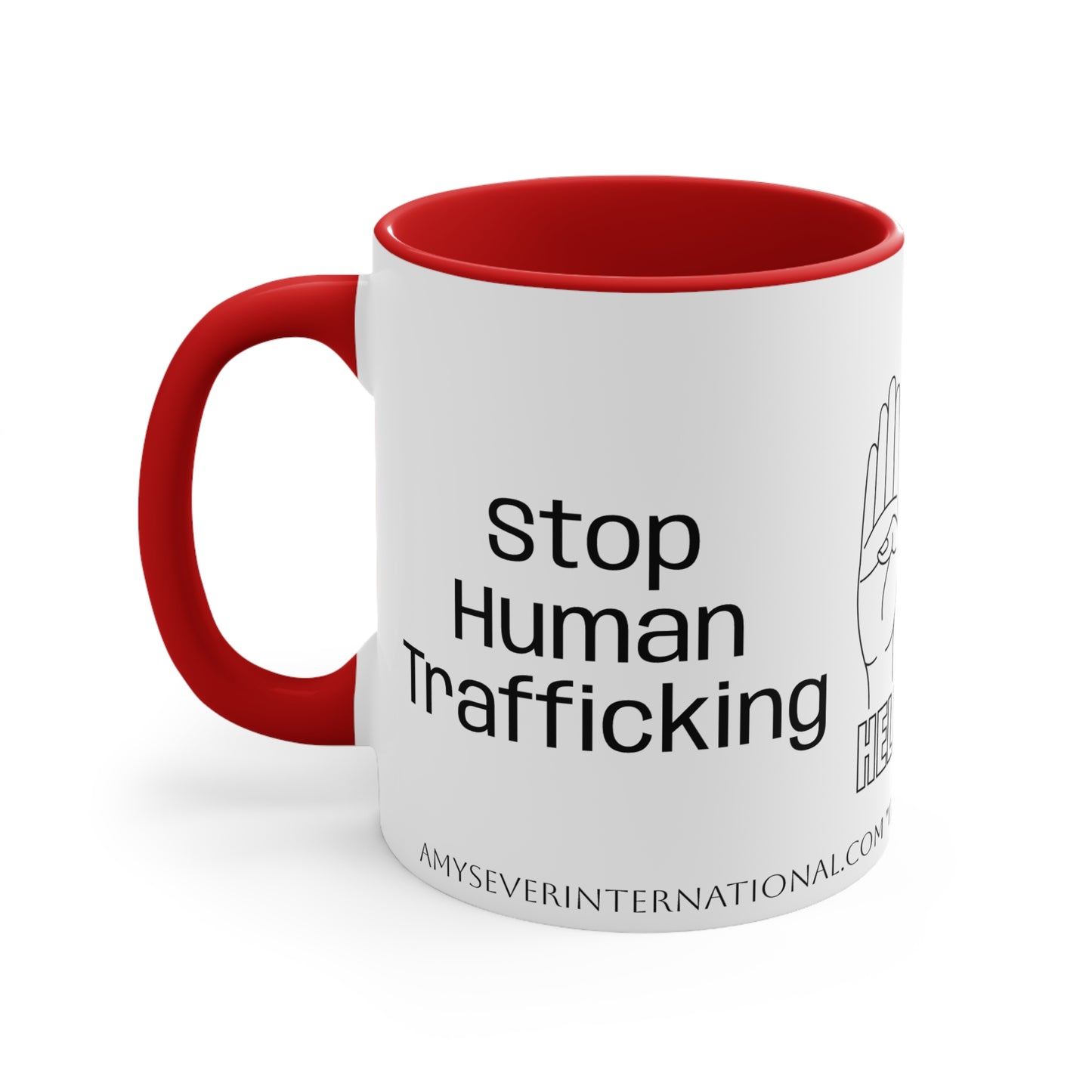 Human Trafficking Hand Sign Coffee Mug