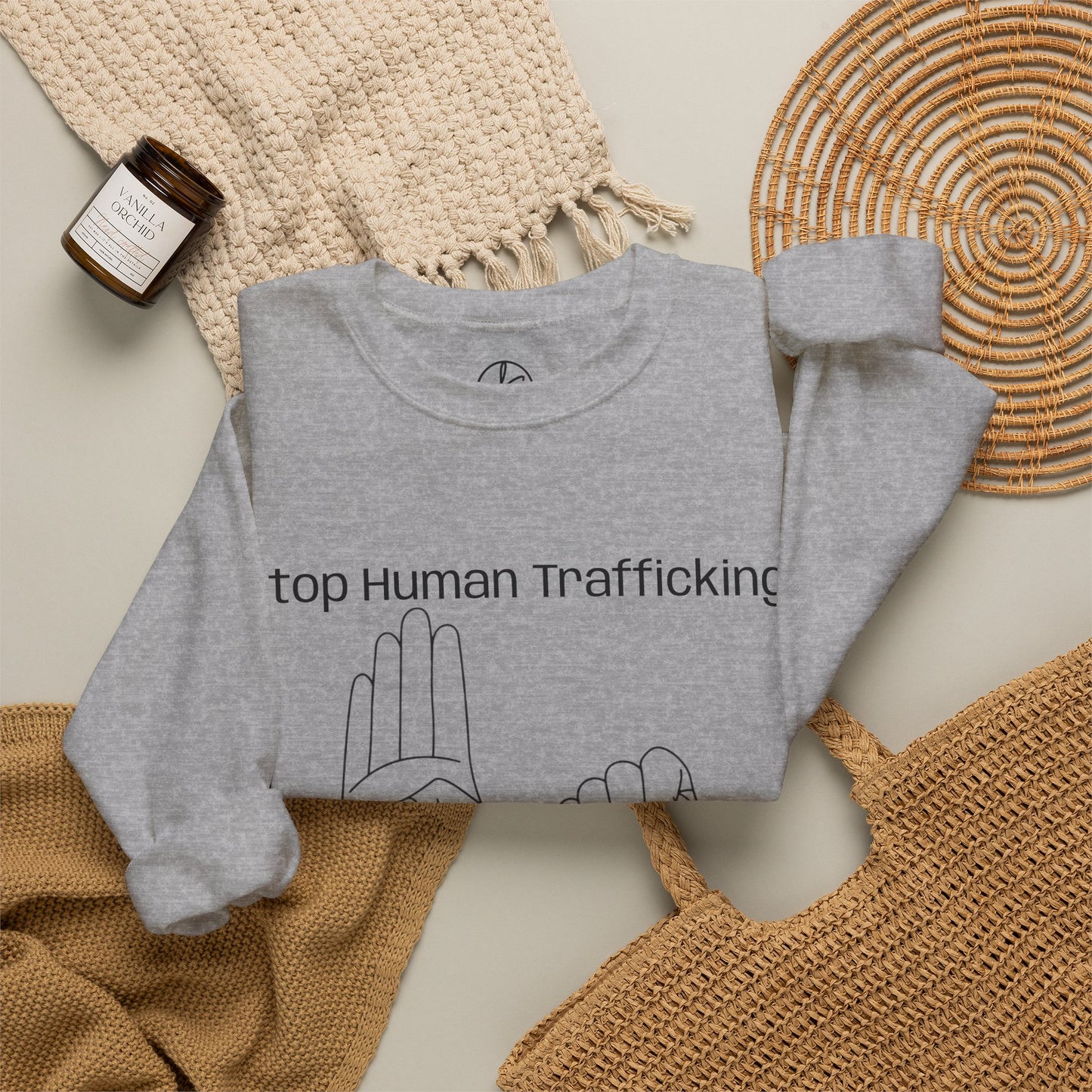 Human Trafficking Hand Sign Sweatshirt