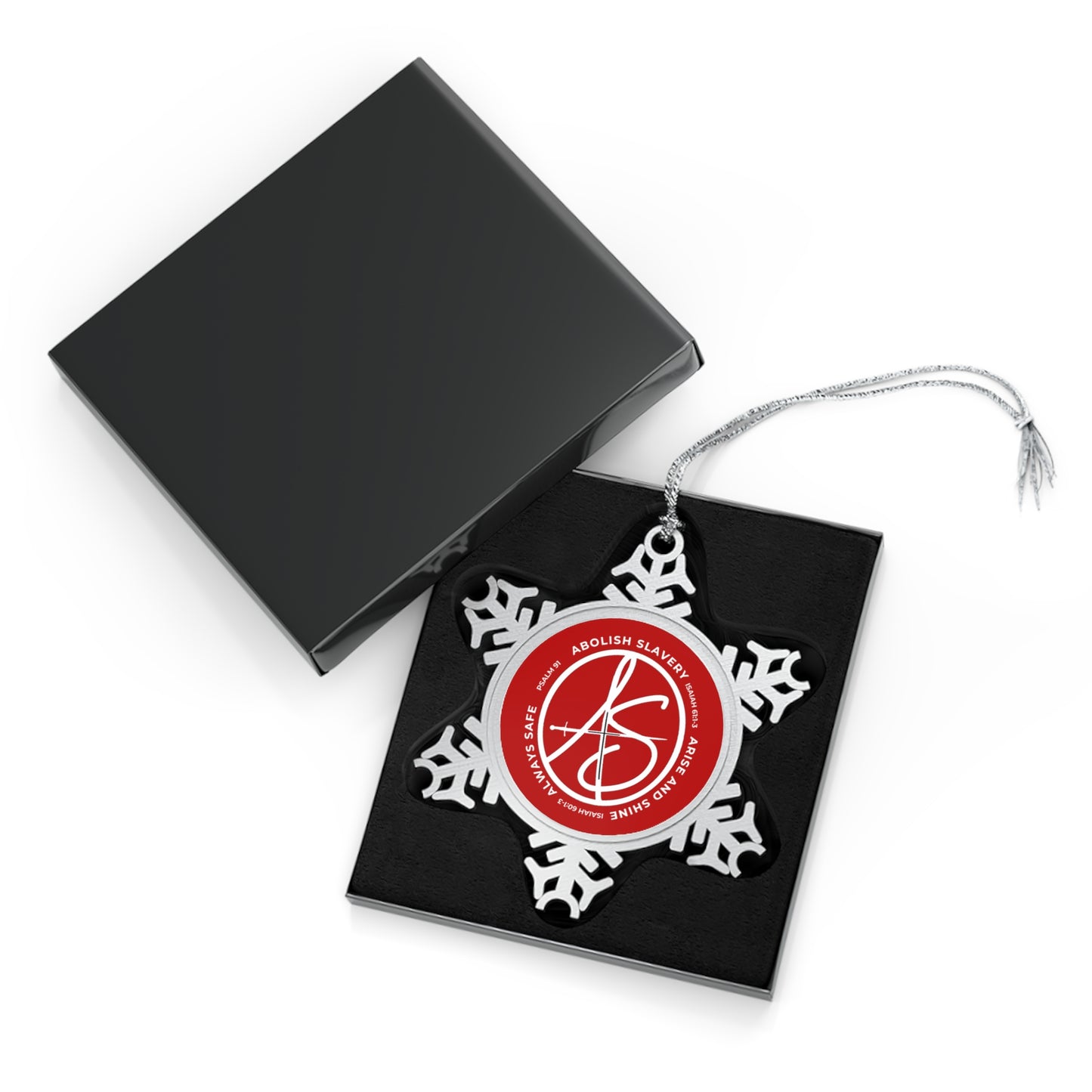 AS Logo Pewter Snowflake Ornament