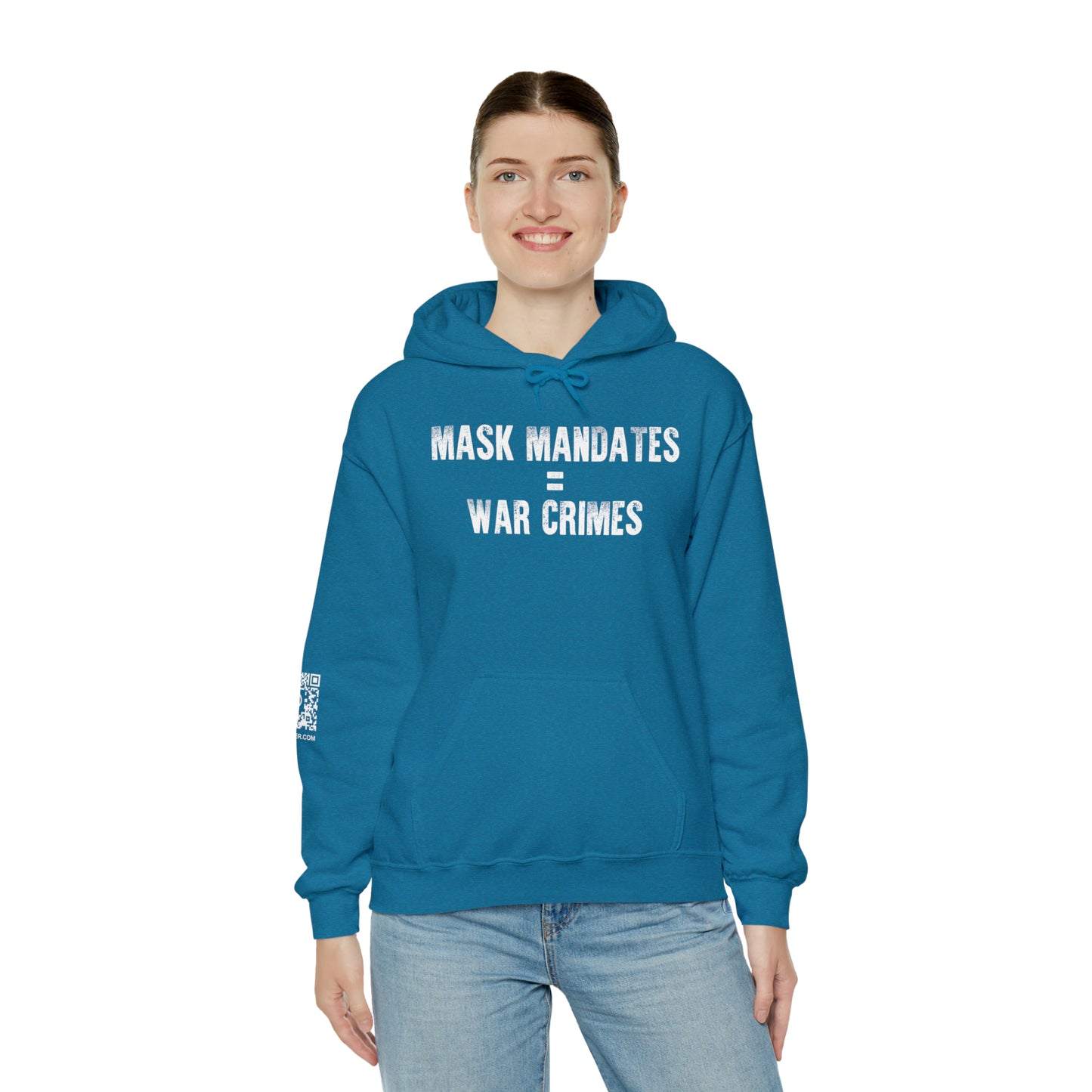 Mask Mandates = War Crimes Unisex Heavy Blend™ Hooded Sweatshirt