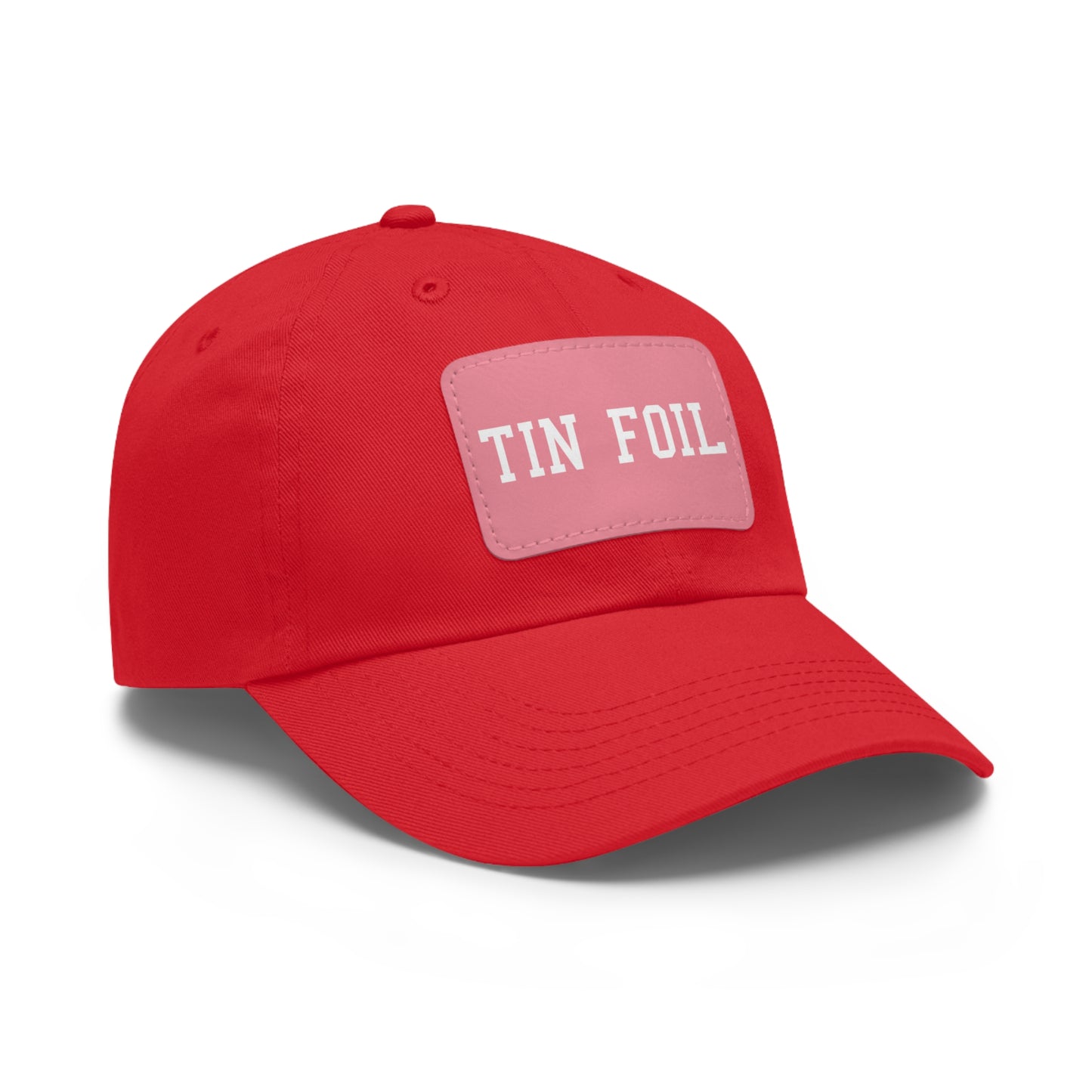 Tin Foil Dad Hat with Leather Patch (Rectangle)