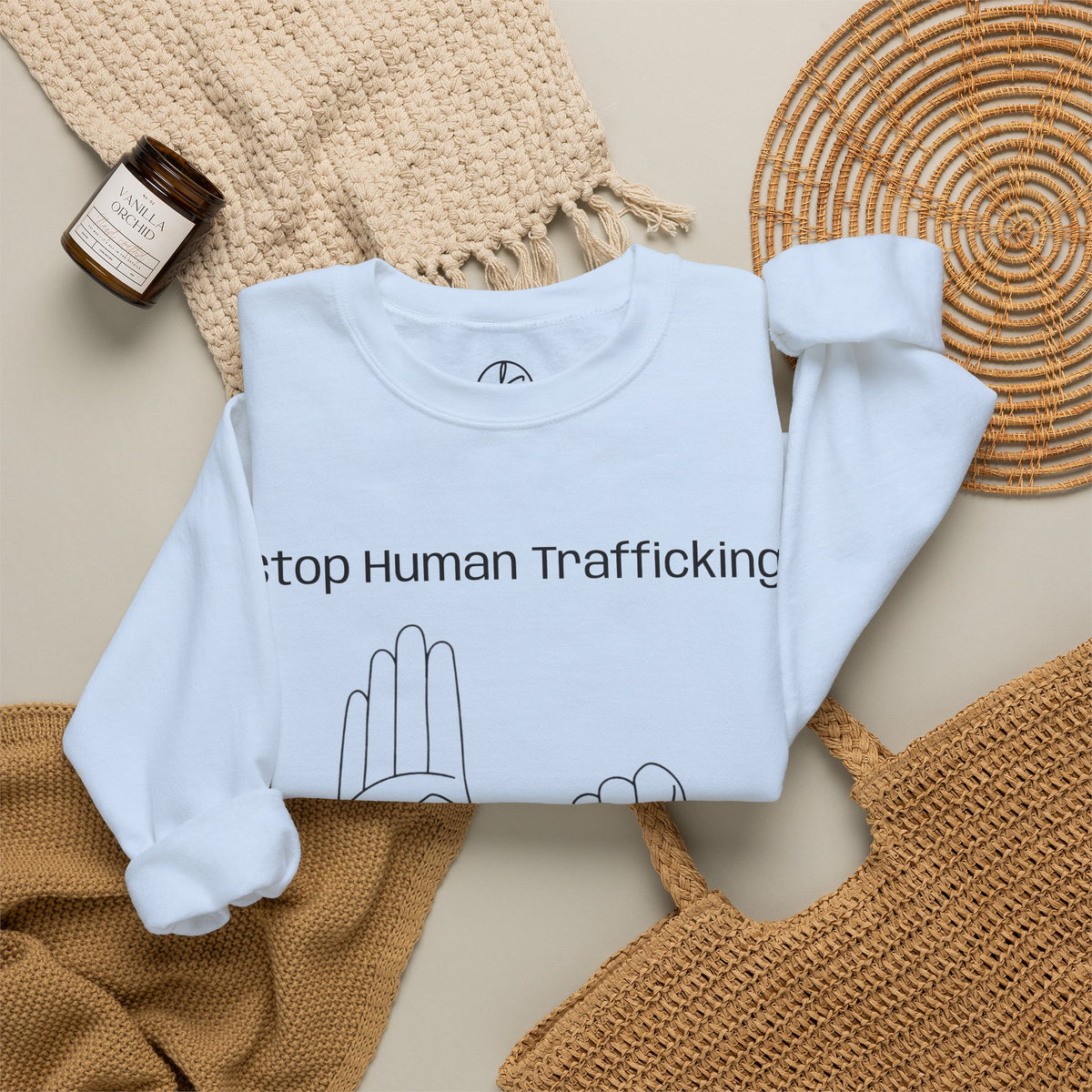 Human Trafficking Hand Sign Sweatshirt