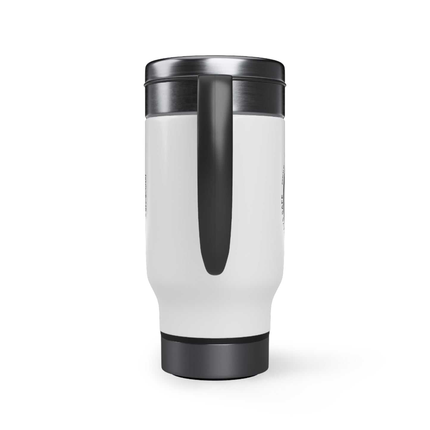 AS Logo Stainless Steel Travel Mug with Handle, 14oz