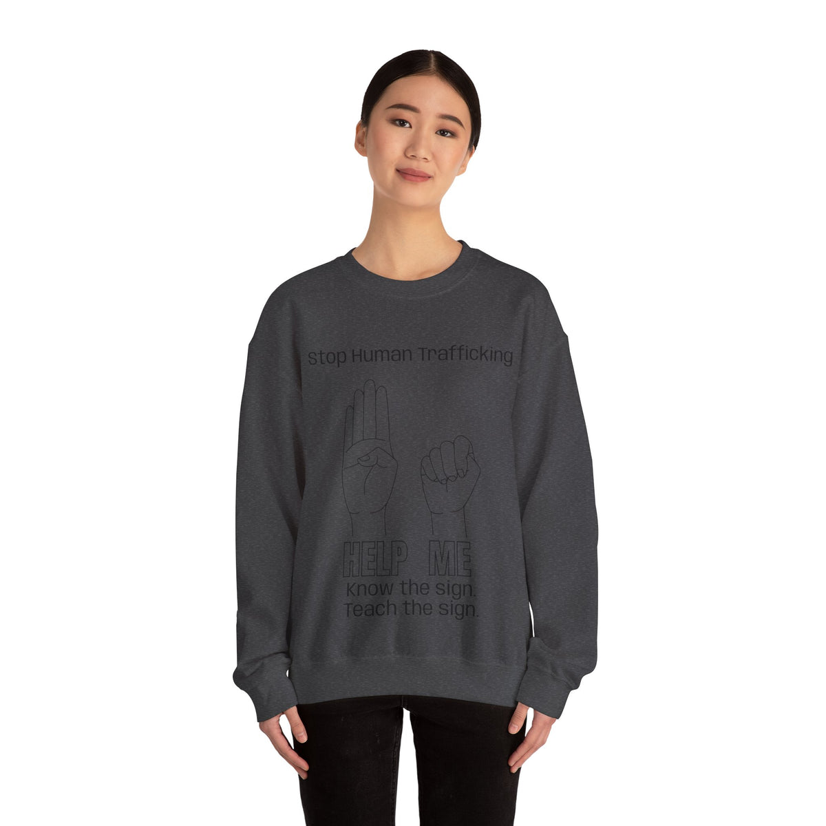 Human Trafficking Hand Sign Sweatshirt