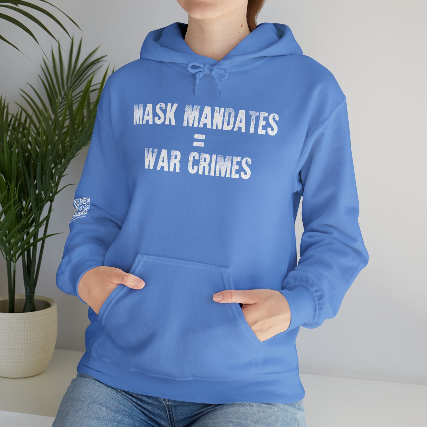 Mask Mandates = War Crimes Unisex Heavy Blend™ Hooded Sweatshirt