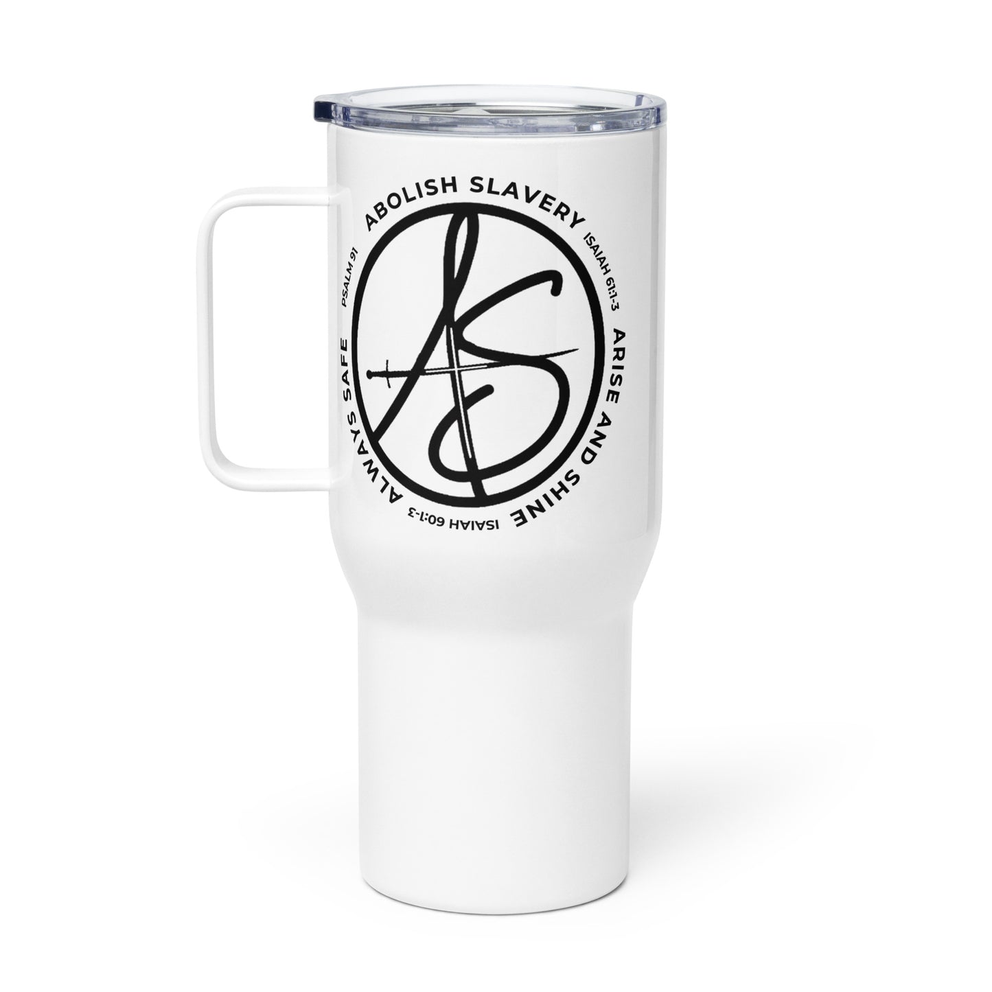 AS Logo Travel Mug with Handle (Black)