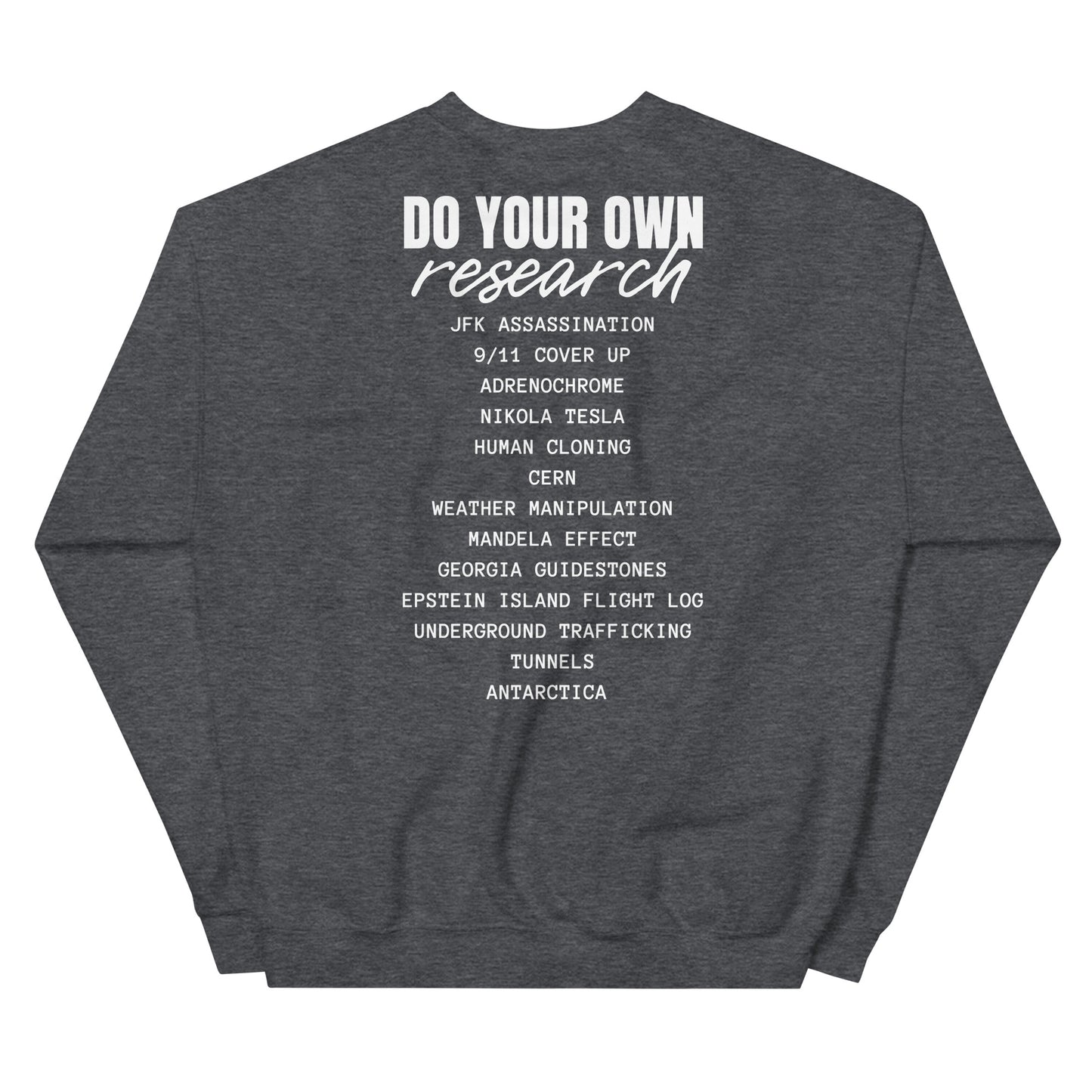 Conspiracy Theory Expert Unisex Sweatshirt