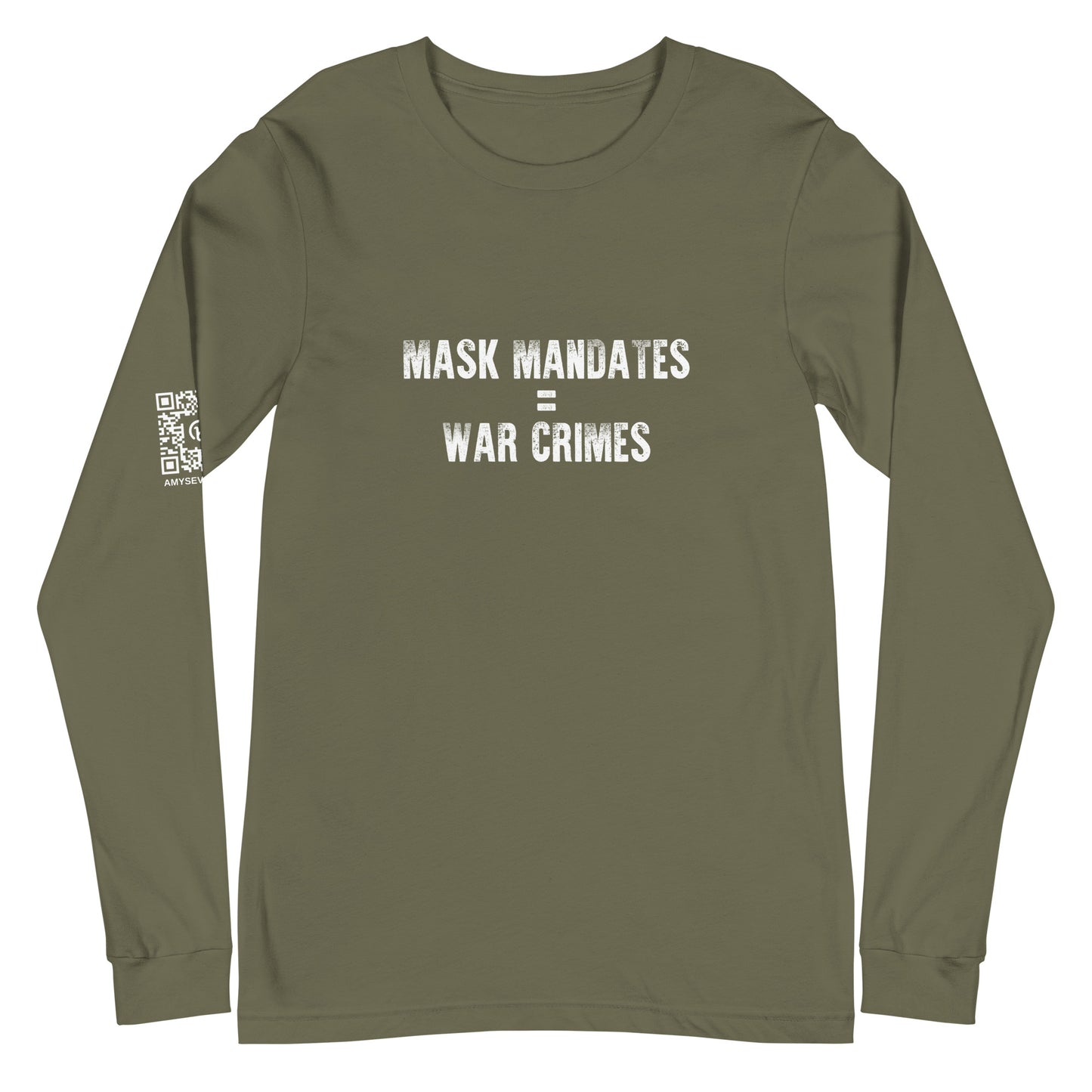 Mask Mandates = War Crimes Unisex Long Sleeve Tee