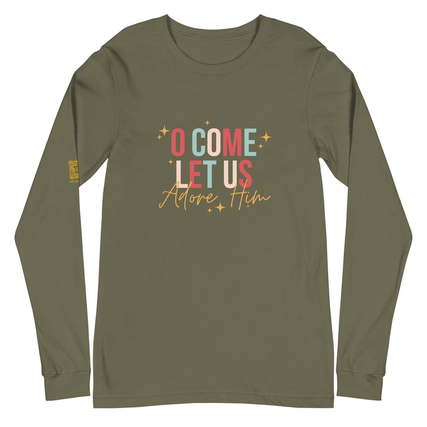 O Come Let Us Adore Him Unisex Long Sleeve Tee