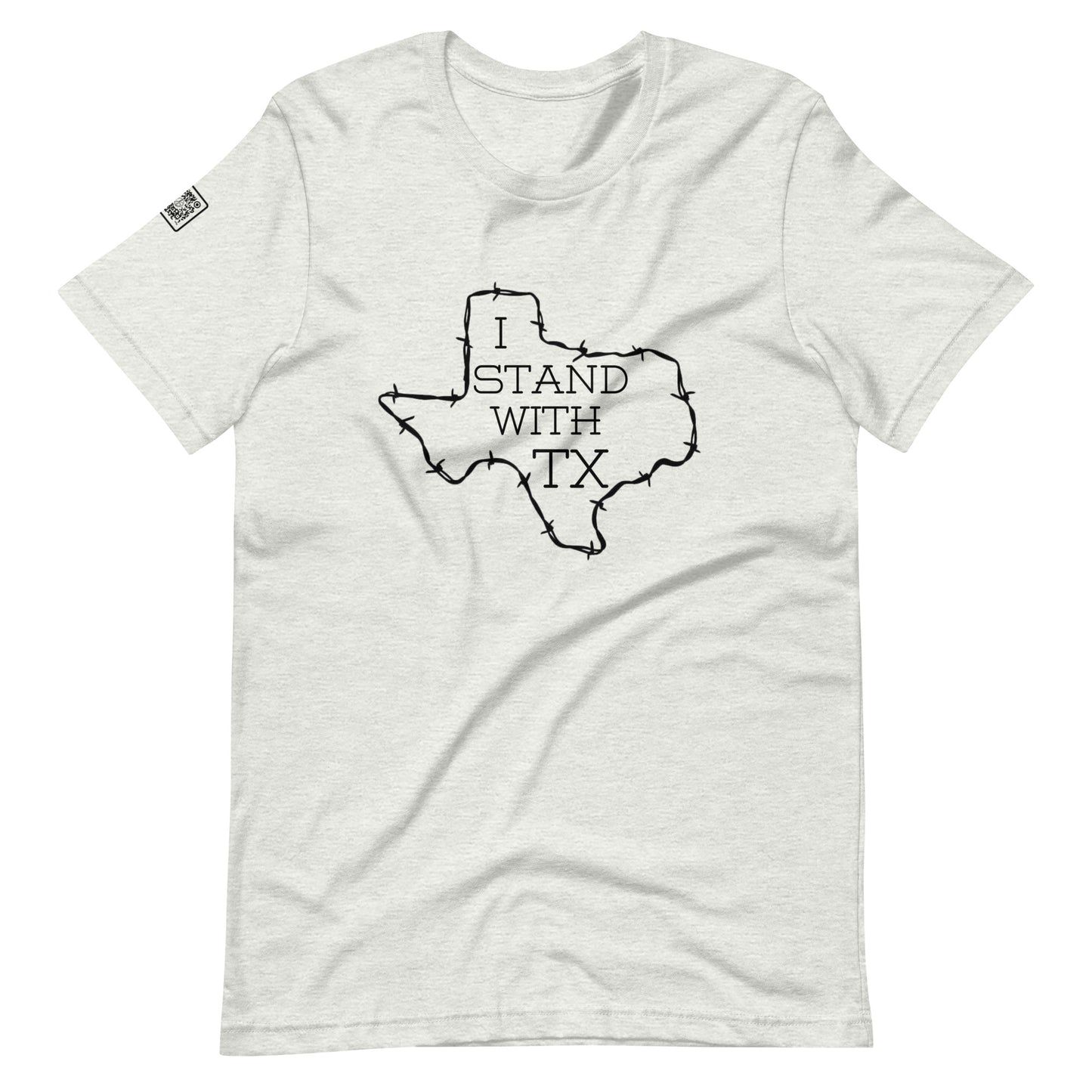 I Stand With Texas (black text) Unisex t-shirt