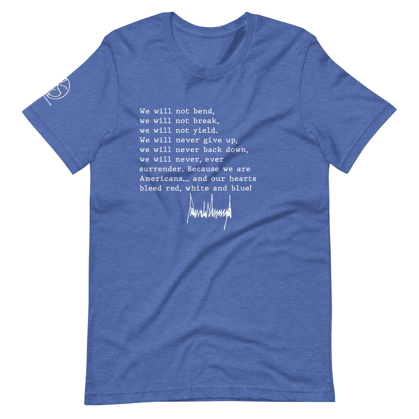 We Will Not Bend (white text) Unisex T-Shirt