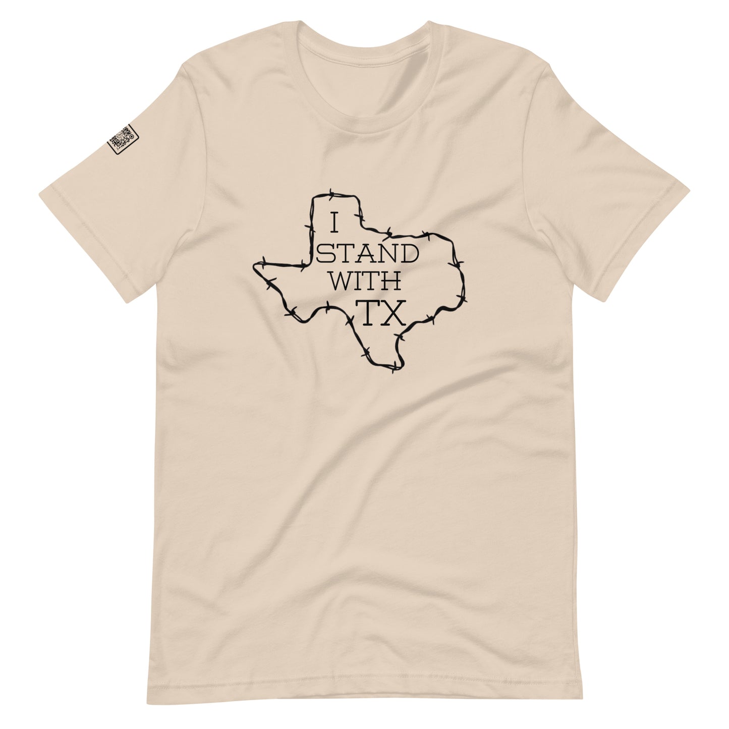 I Stand With Texas (black text) Unisex t-shirt