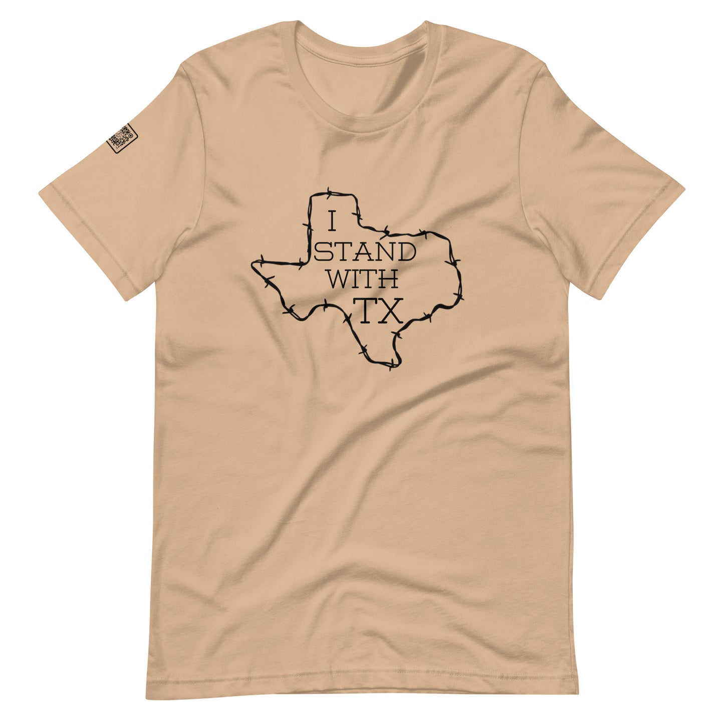 I Stand With Texas (black text) Unisex t-shirt