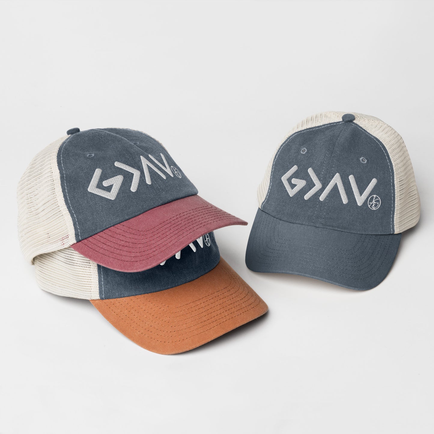 God is Greater Than the Highs and Lows Pigment-dyed cap