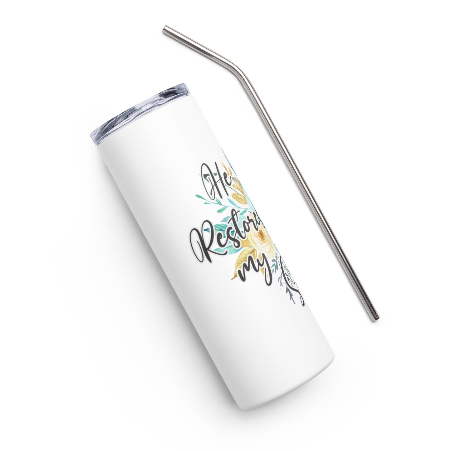 He Restores My Soul Stainless Steel Tumbler