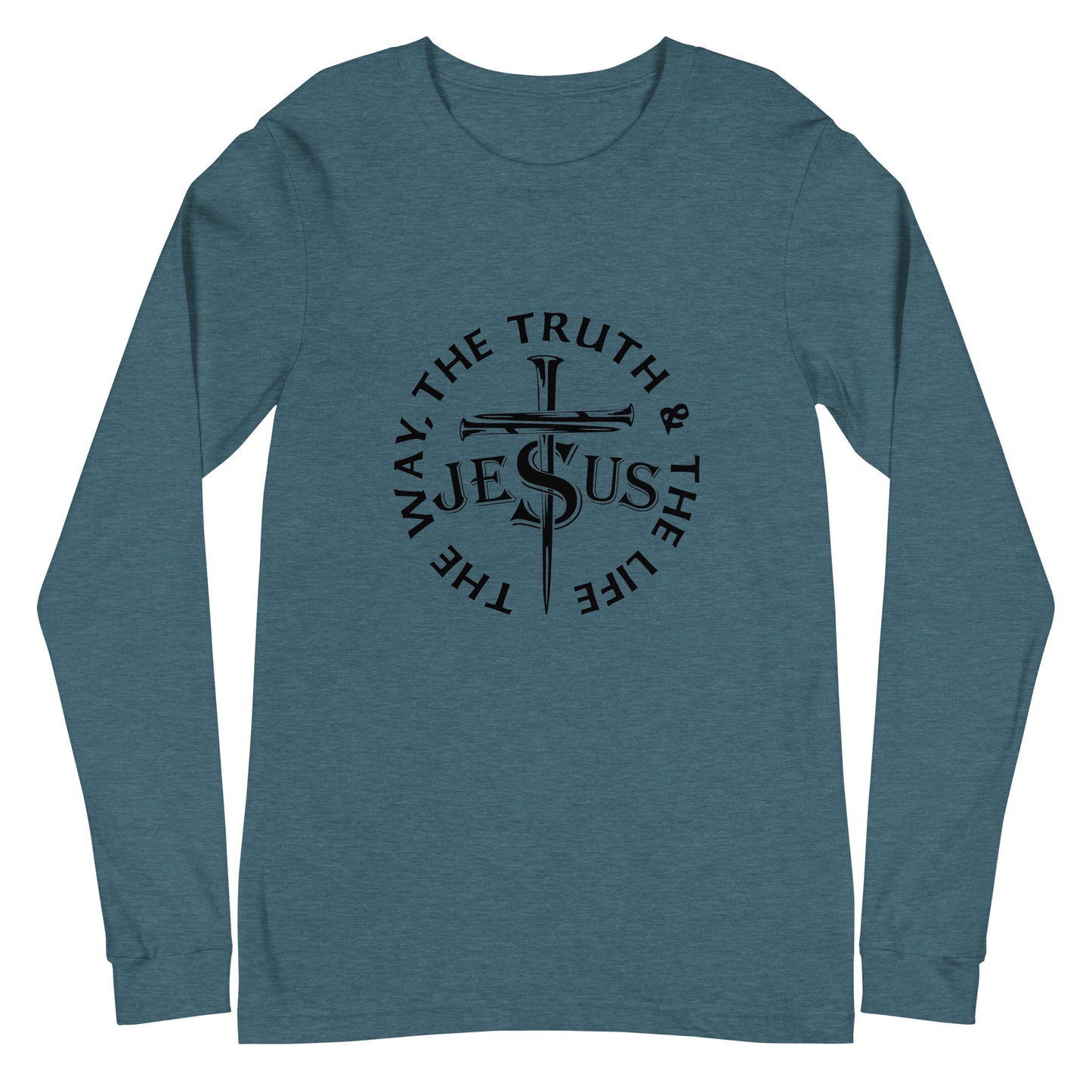 Jesus, The Way, The Truth, The Life Unisex Long Sleeve Tee