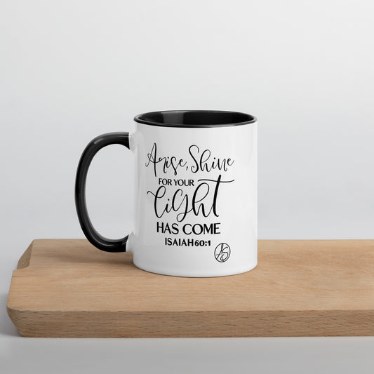 Isaiah 60:1 Mug with Color Inside
